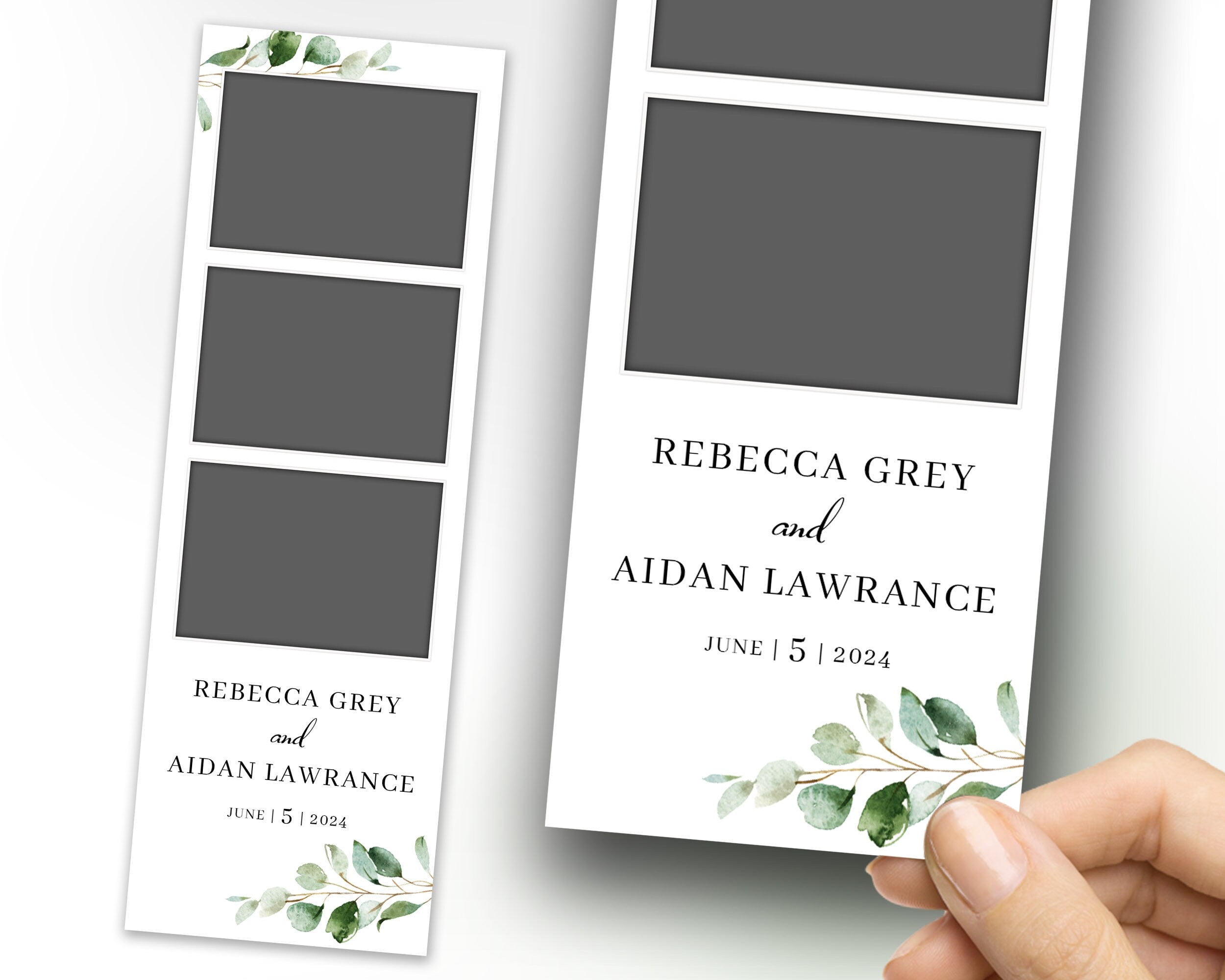 Wedding Photobooth Template, Anniversary Photo Booth Template, Greenery Bridal Shower Photobooth 1097