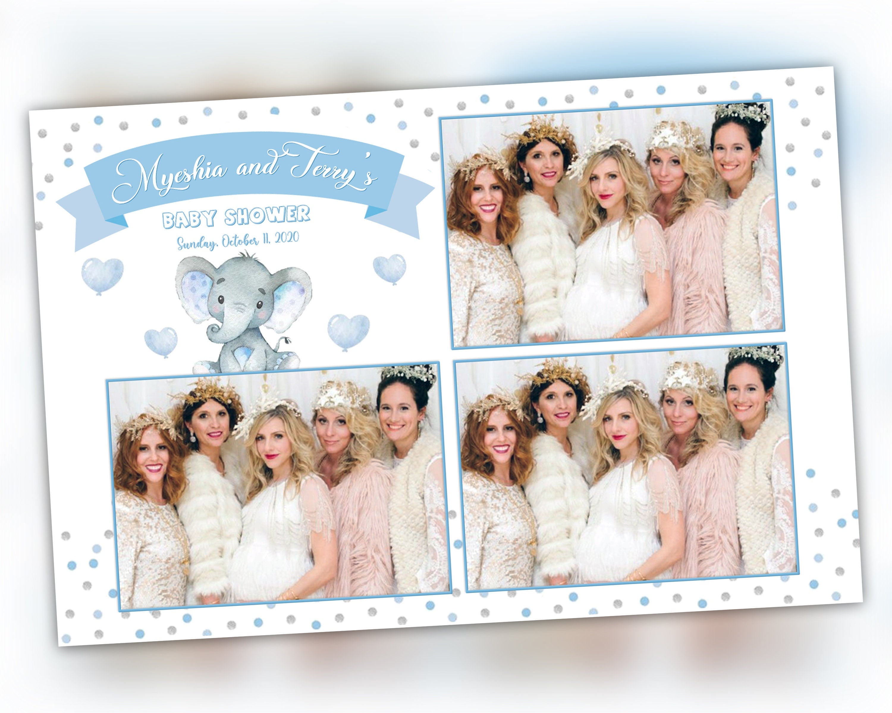 Blue Baby Shower Photo Booth Template and Pink Baby Shower, First Birthday, Baby Birthday, 1st Birthday Photobooth Template