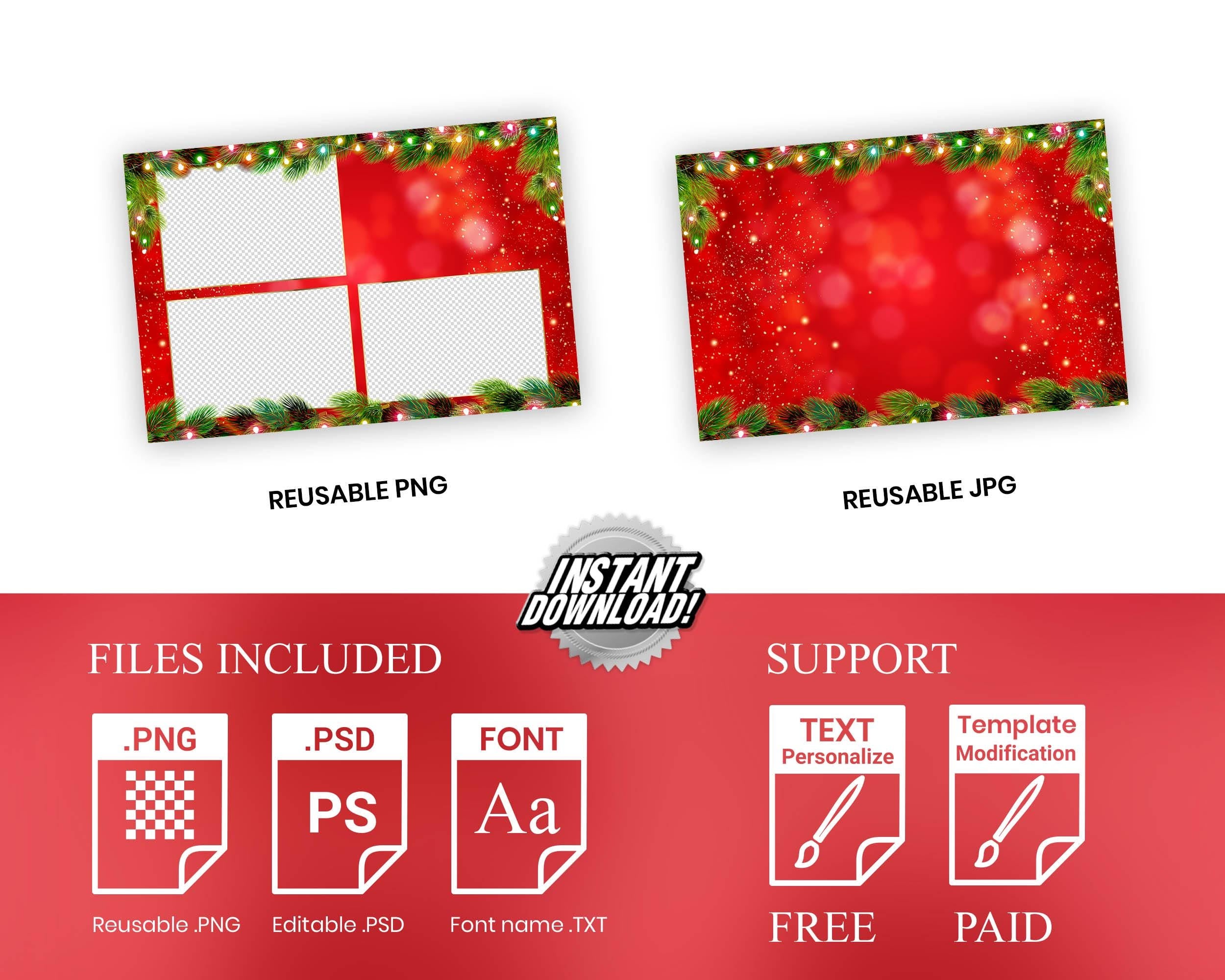 Christmas Photo Booth Template Merry Christmas Holiday New Year Xmas Photobooth Christmas Day 323