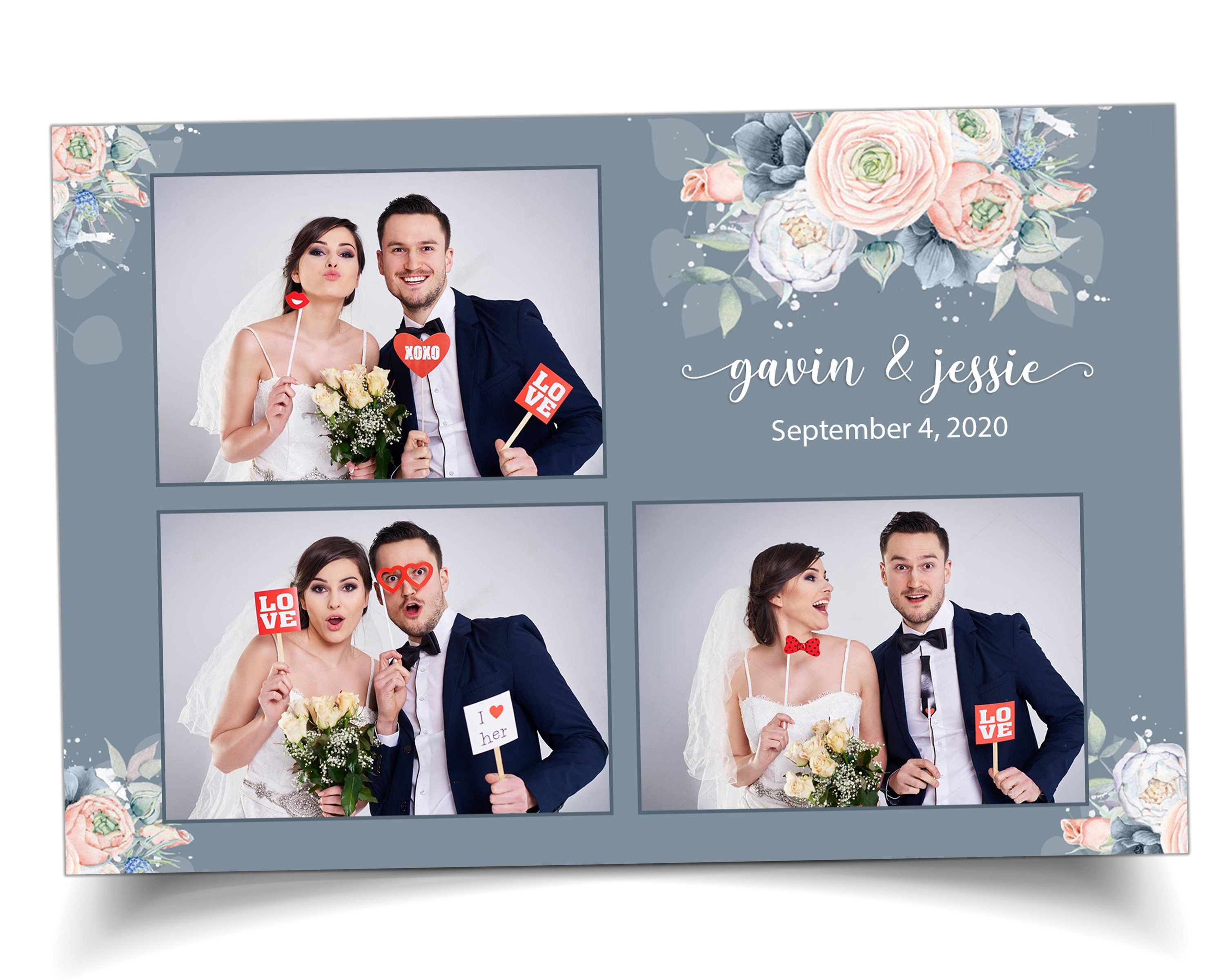 Photobooth Template Wedding Bridal Shower Photobooth Template Birthday Anniversary Photo Booth Template 4x6