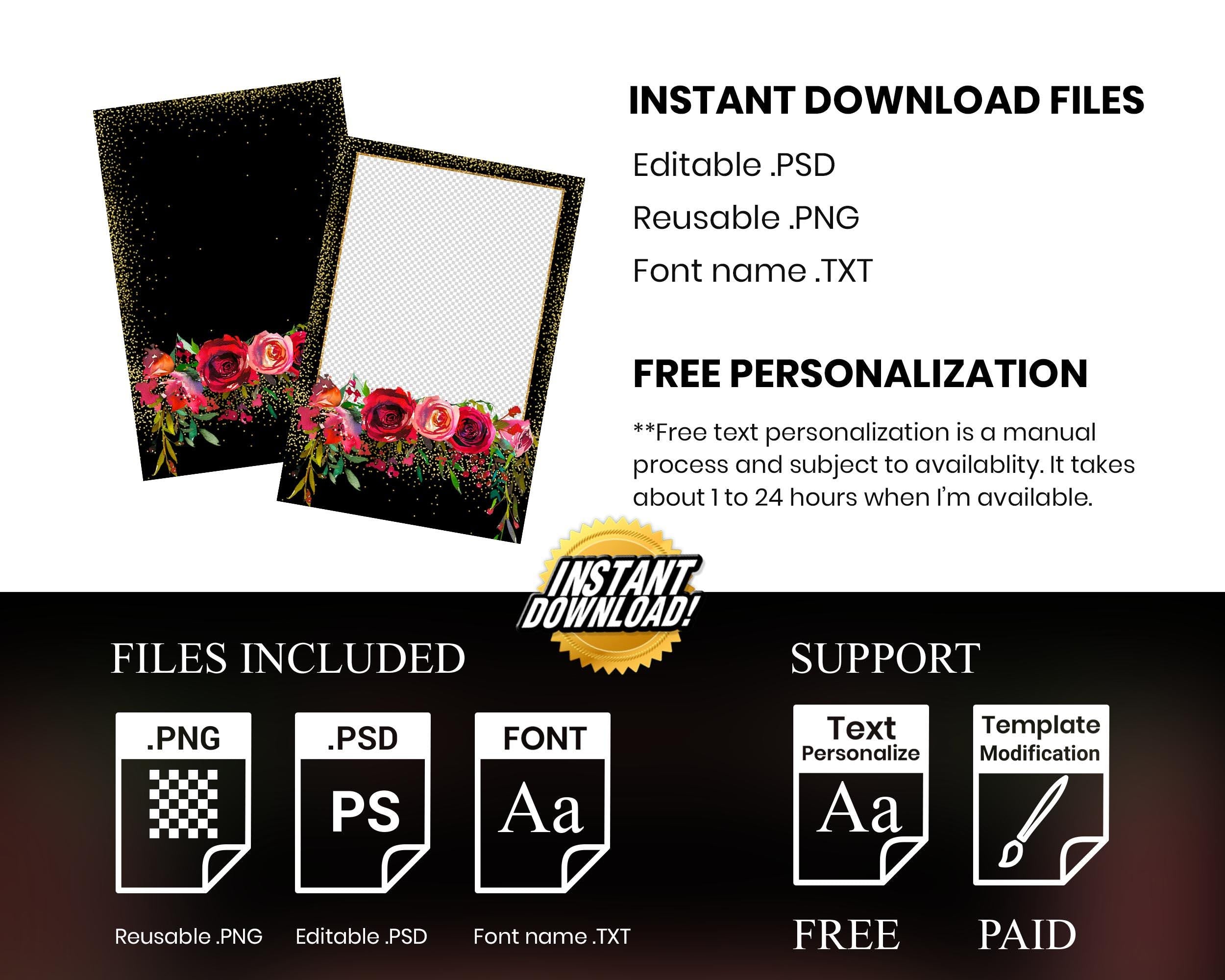 Birthday, Sweet 16, Quince, Quinceanera, Mis Quince, XV, Quinceañera Photobooth Template, Mirror Booth, 28