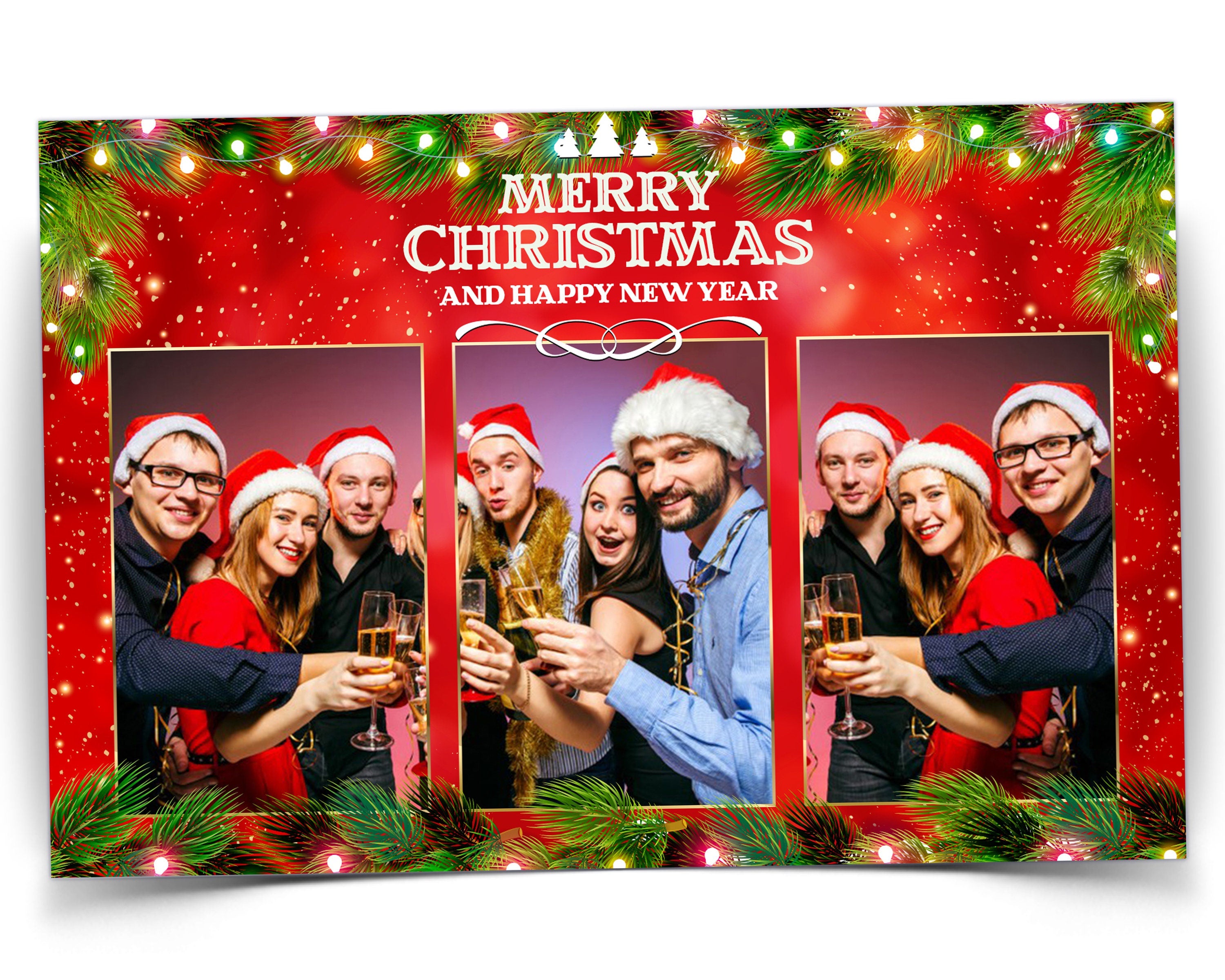 Christmas Photo Booth Holiday Photobooth Merry Christmas and New Year Xmas