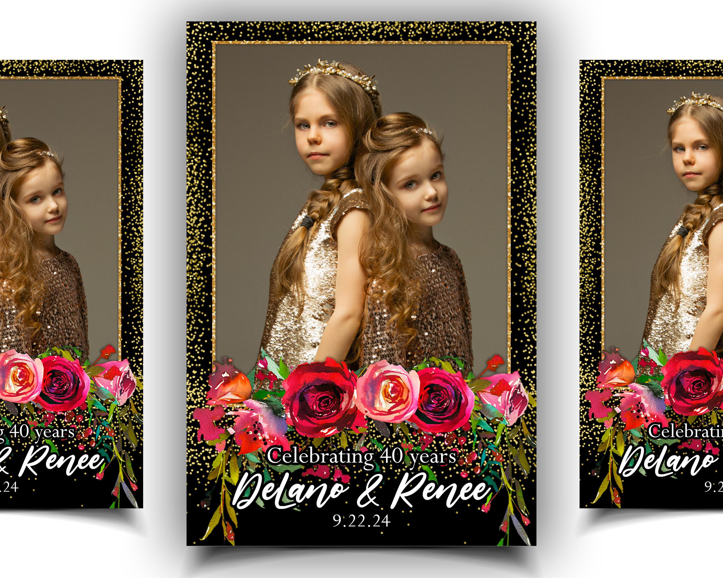 Birthday, Sweet 16, Quince, Quinceanera, Mis Quince, XV, Quinceañera Photobooth Template, Mirror Booth, 28