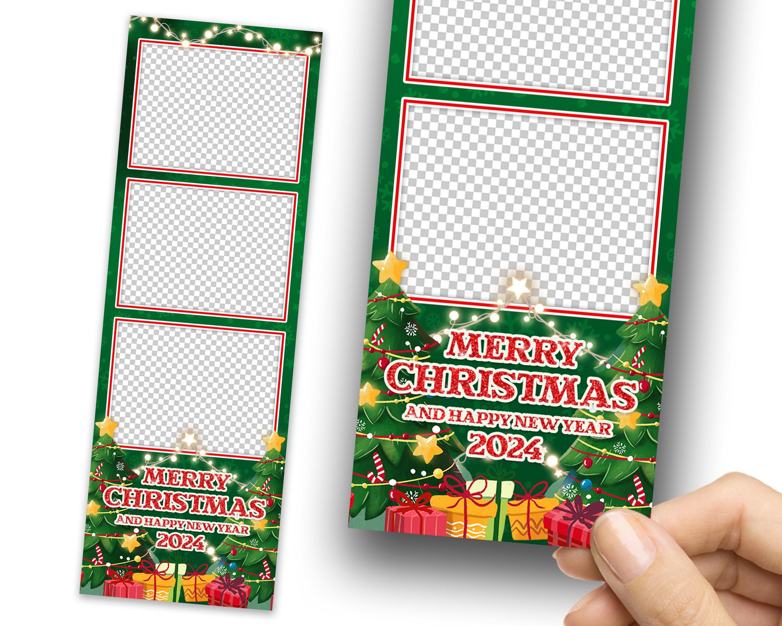 Christmas Photo Booth Template, Holiday Photobooth, Merry Christmas, New Year, Xmas Photobooth, Strip 827