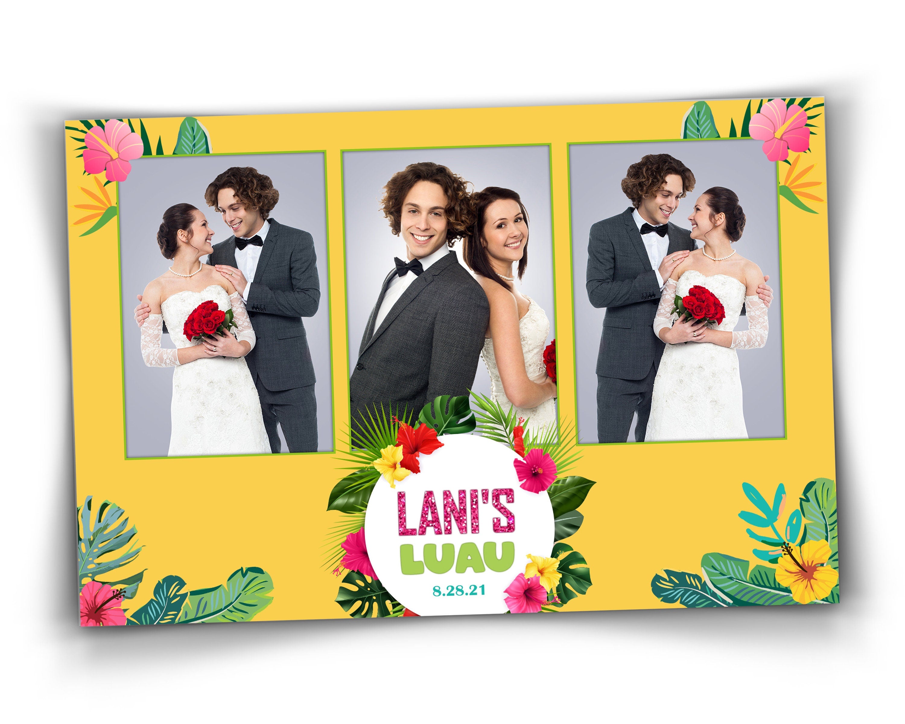 Beach Luau Photobooth Template, Hawaiian Luau Party, Aloha Party, Photo Booth Template, Party, Photobooth, Photo Booth, Summer, Hanukkah