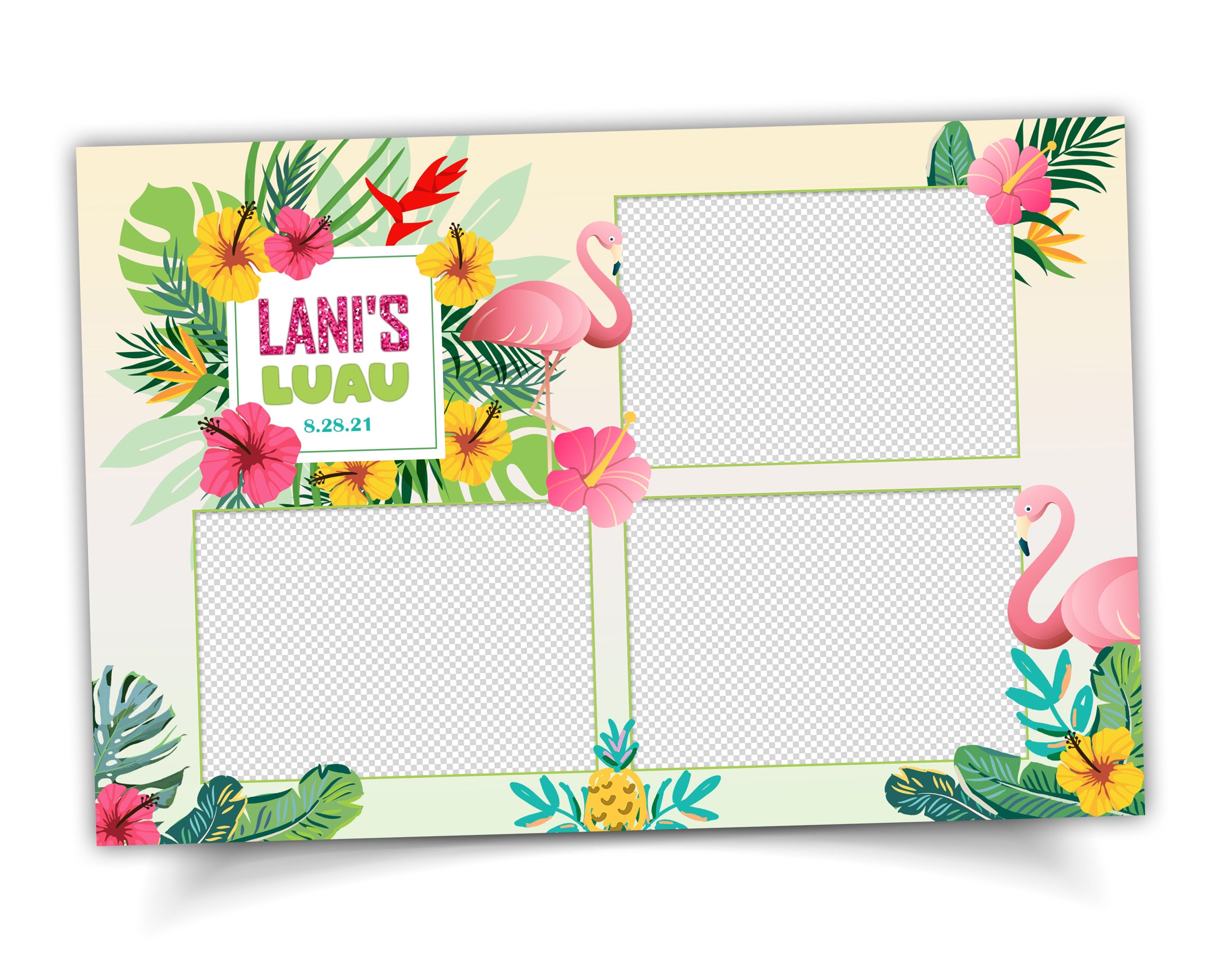 Beach Luau Photobooth Template, Hawaiian Luau Party, Aloha Party, Photo Booth Template, Party, Photobooth, Photo Booth, Summer, Hanukkah
