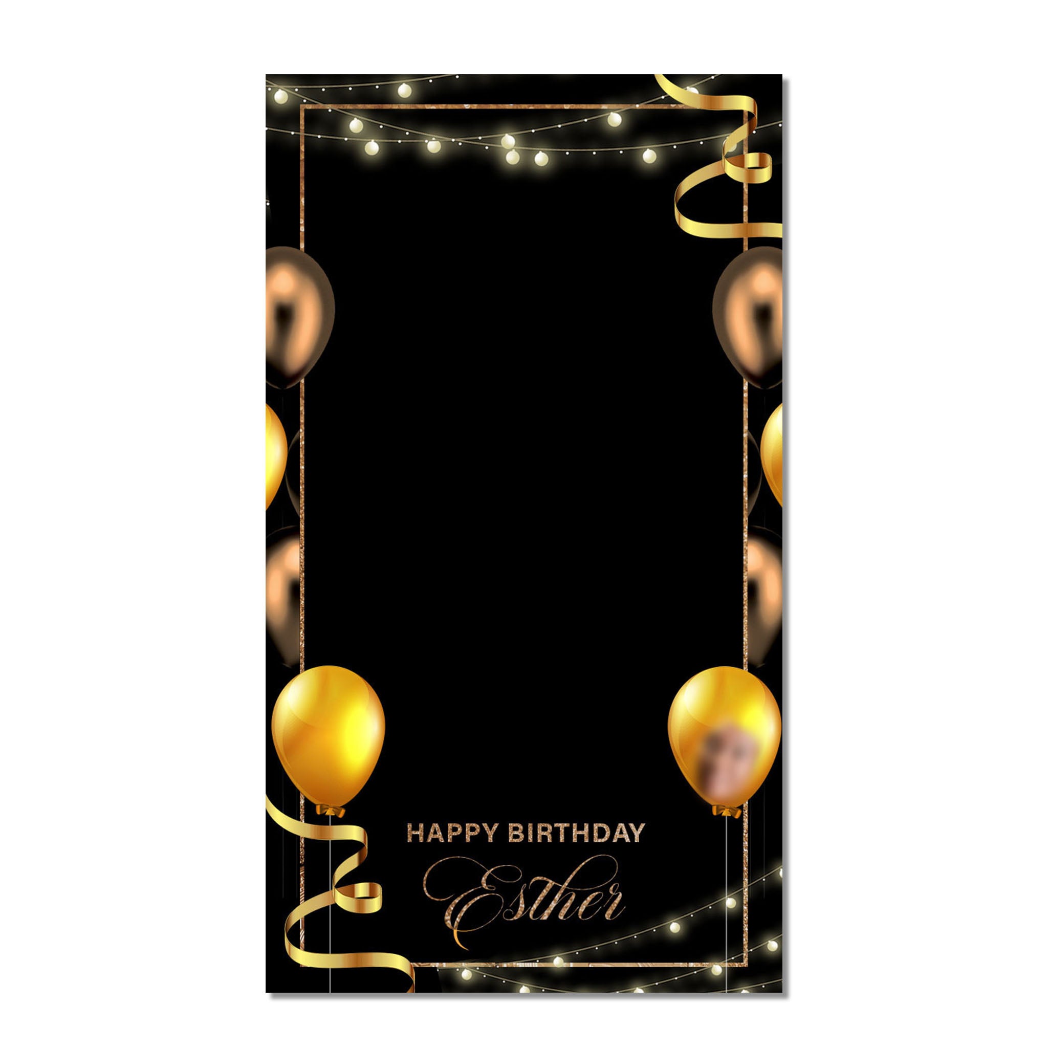 360 overlay, photobooth template for Birthday