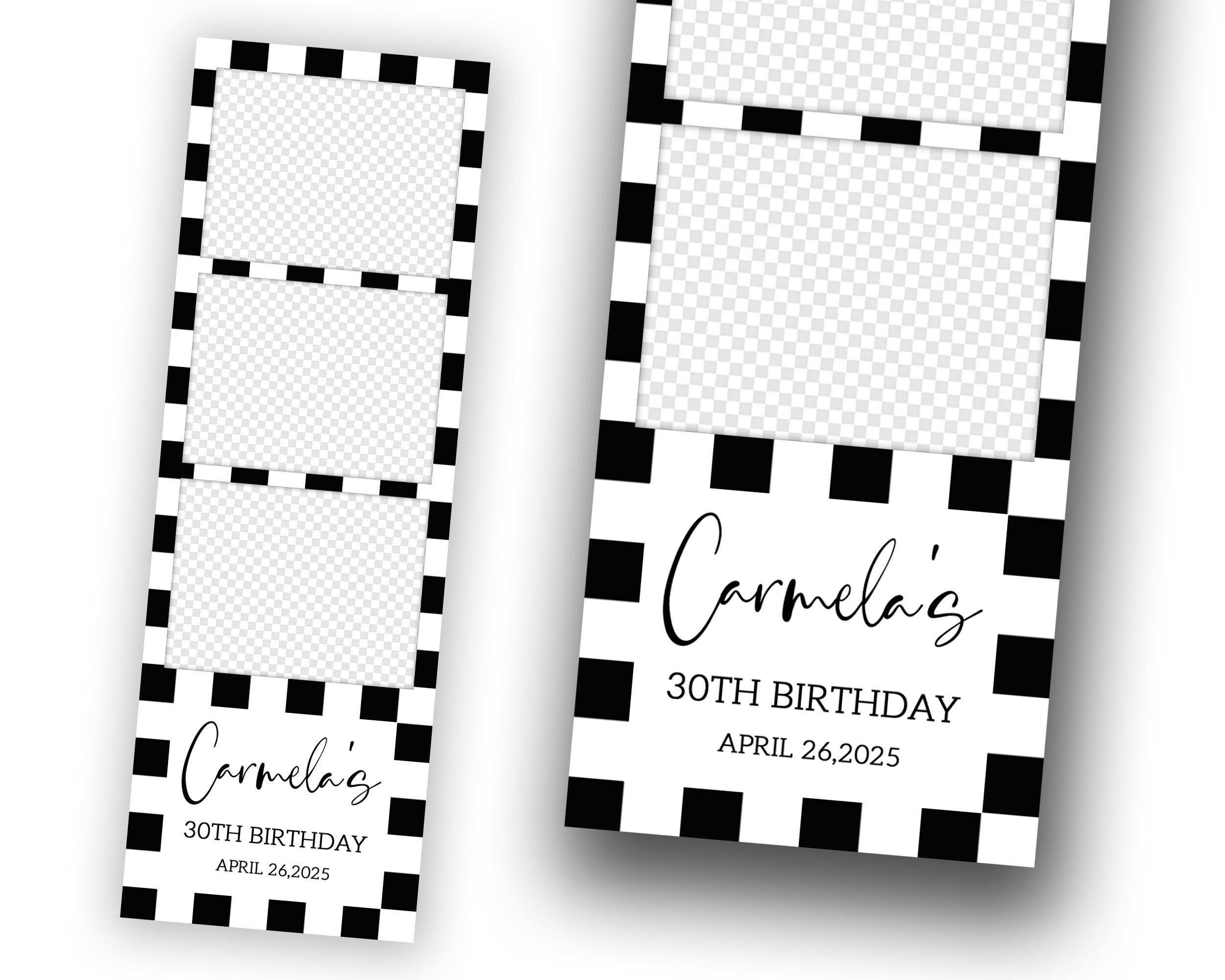 Checkered Photo Booth Template | Checkerboard Photobooth Template | Chessboard Photobooth Template | Chess, Simple, Basic, Chequered Squares