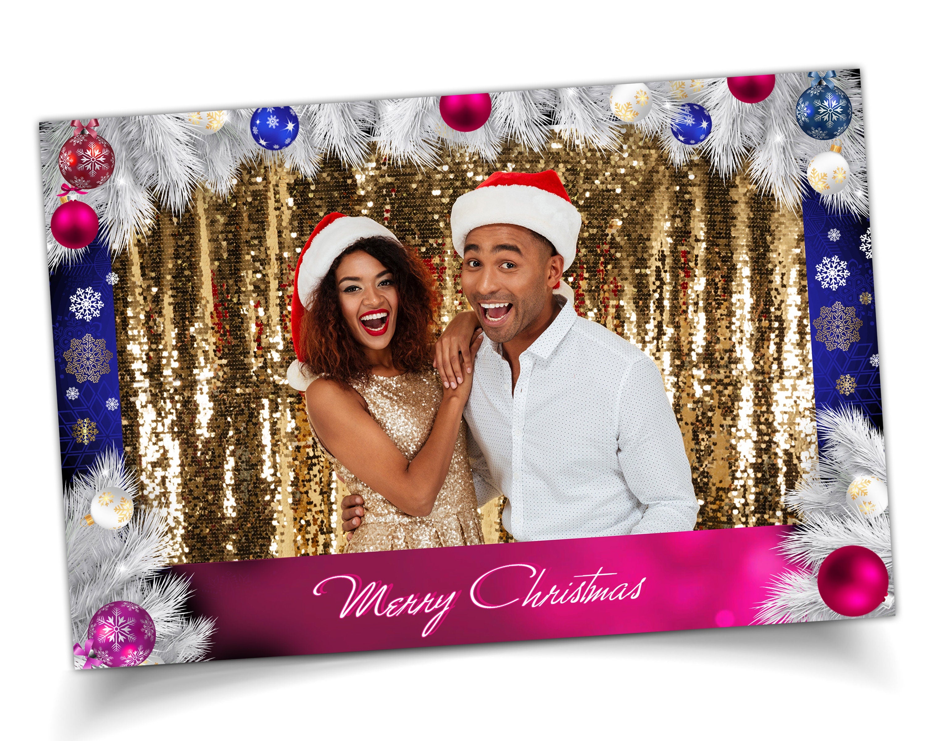 Photo Booth Template Merry Christmas Party 2021 Photobooth Template 4x6
