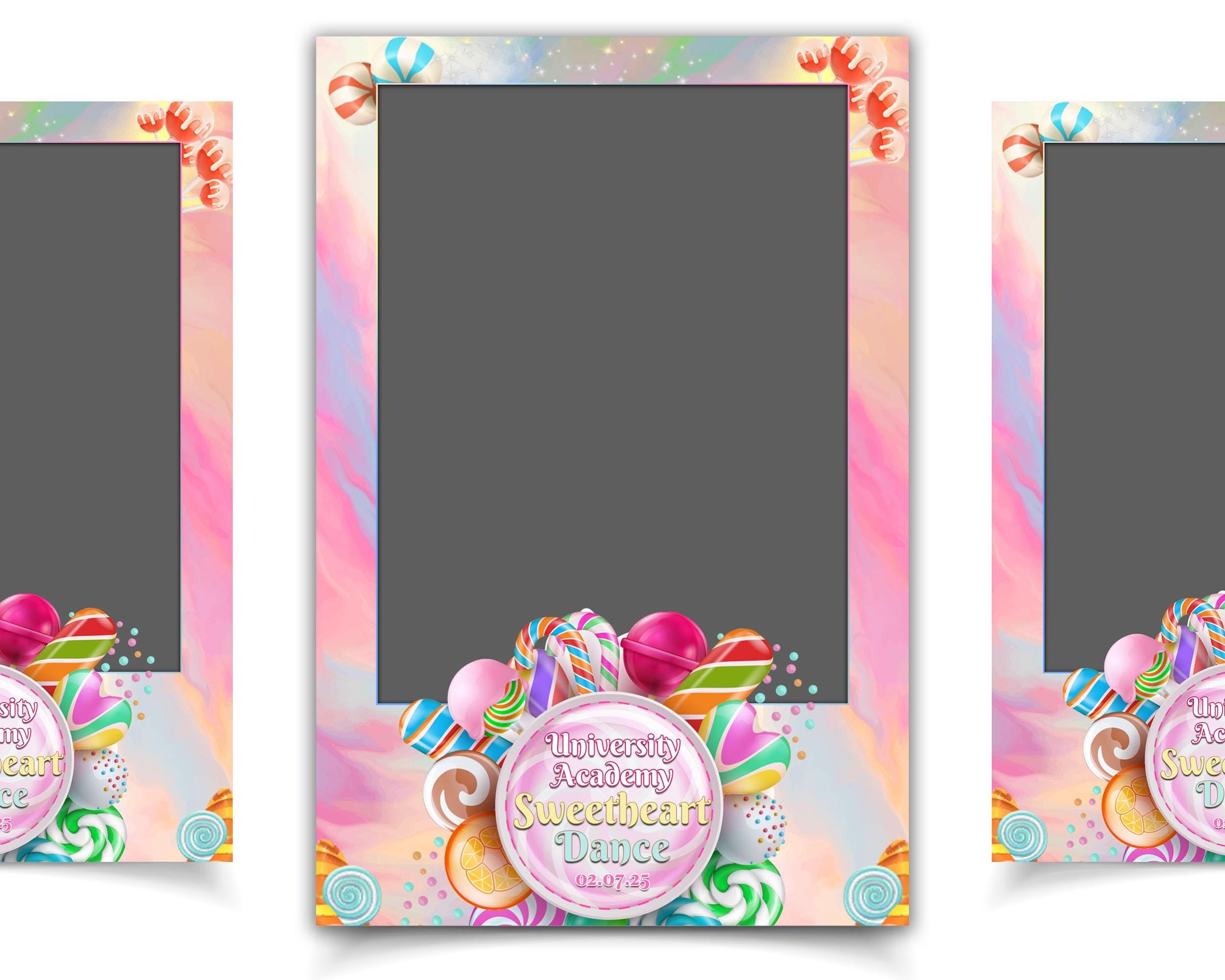 Candy Photobooth Template, Birthday Photo booth template, Candyland 705