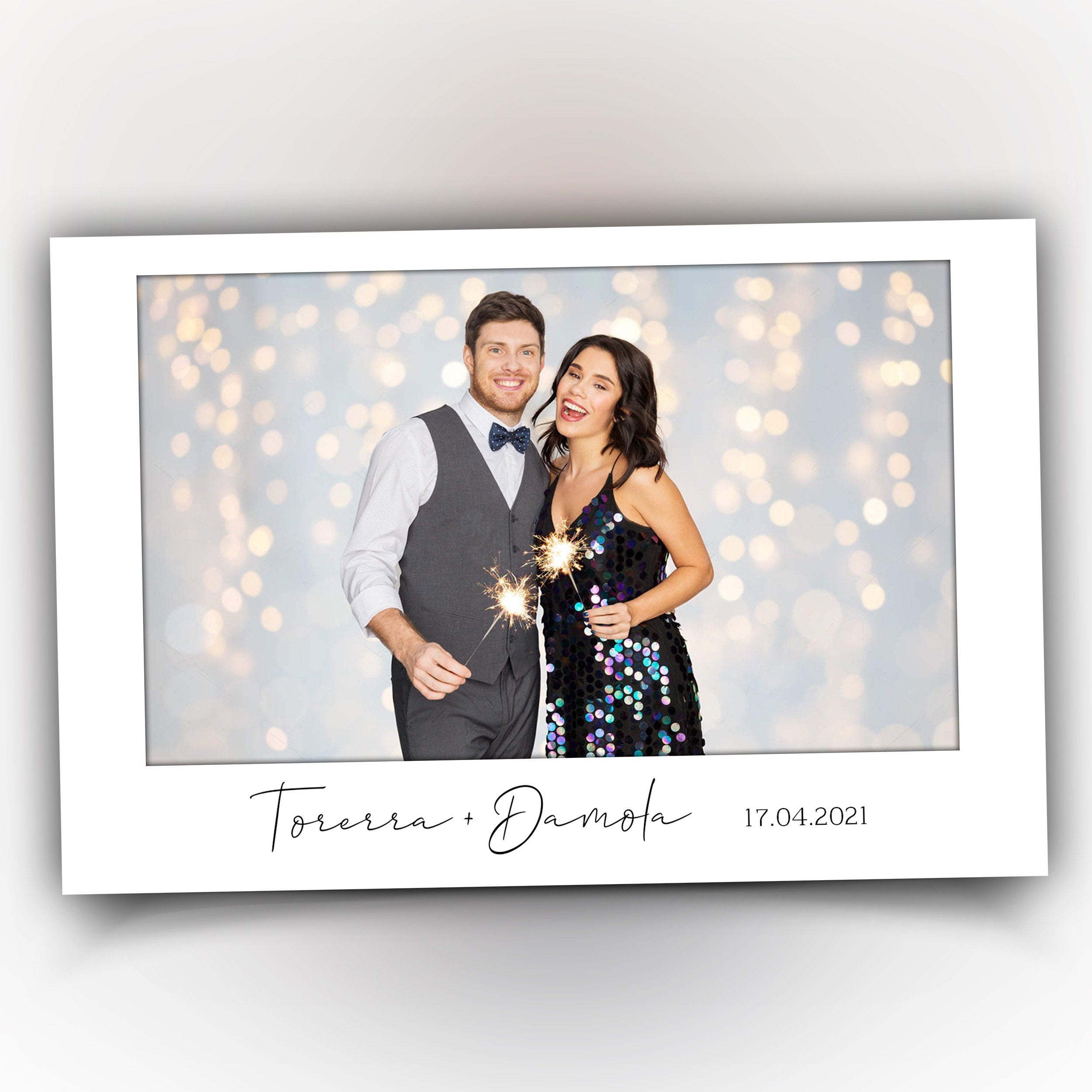 Wedding signature black and white Wedding/ Anniversary Photo Booth Template 4x6 inch Photobooth Template with FONT