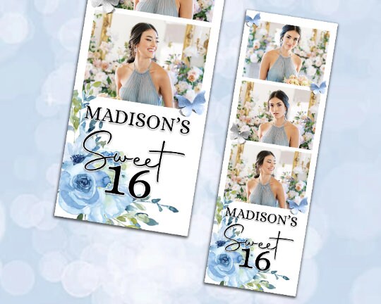 Birthday Photobooth Template, Sweet 16 Photobooth, Quinceañera, Bday, Quinceanera Photobooth, Mis Quince, XV Photo Booth, Butterfly 644