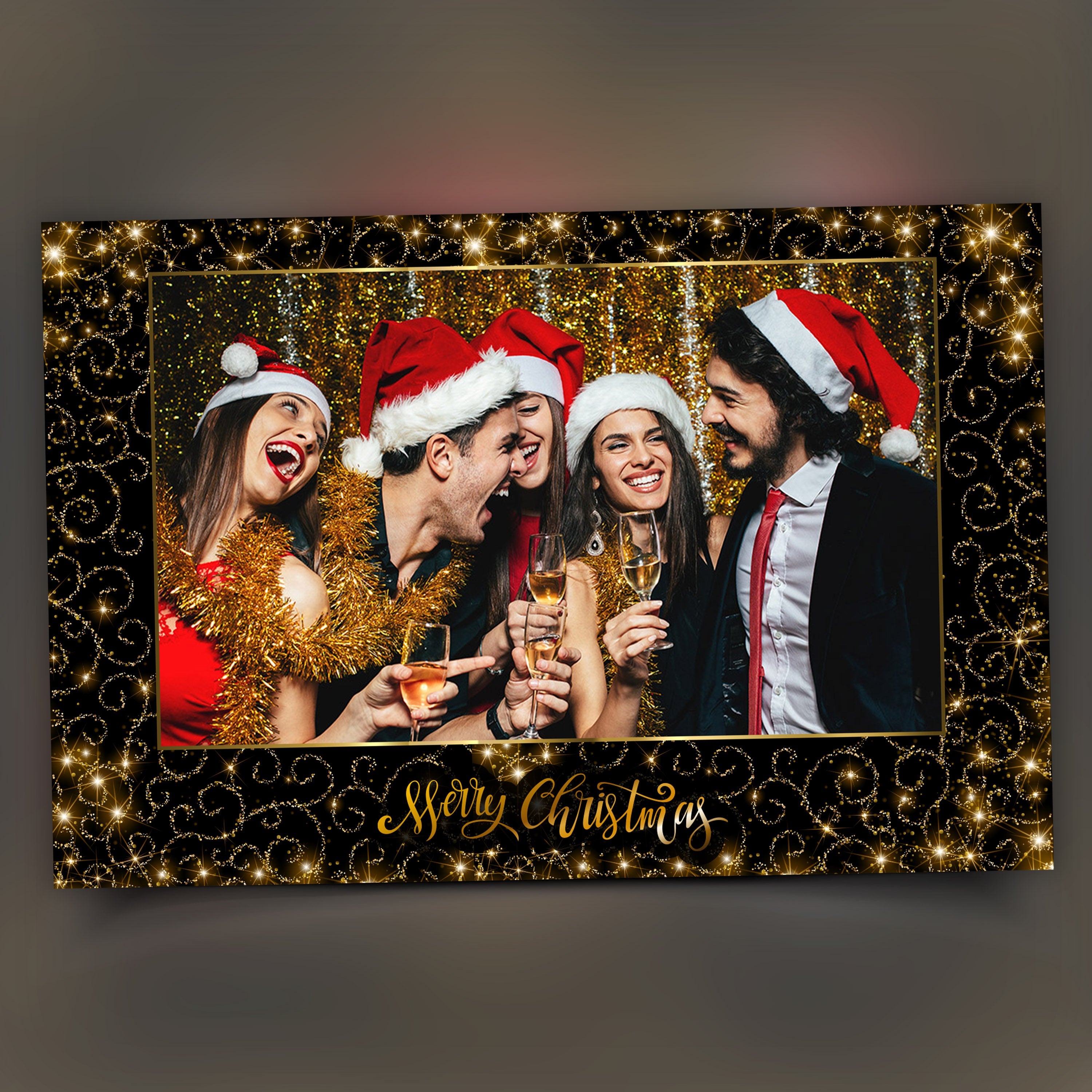 Christmas Photo Booth Template, Merry Christmas and New Year Xmas Photobooth Template