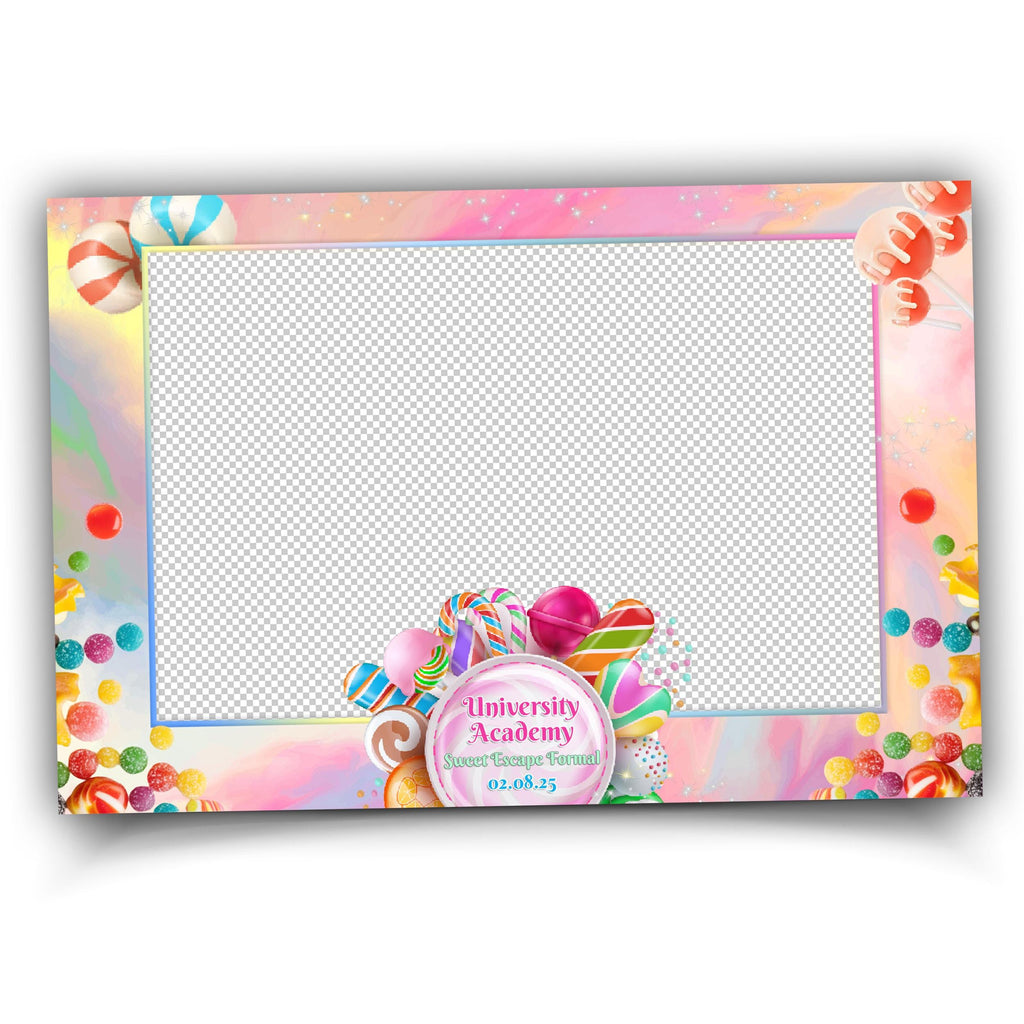Candy Photobooth Template, Birthday Photo booth template, Candyland 705