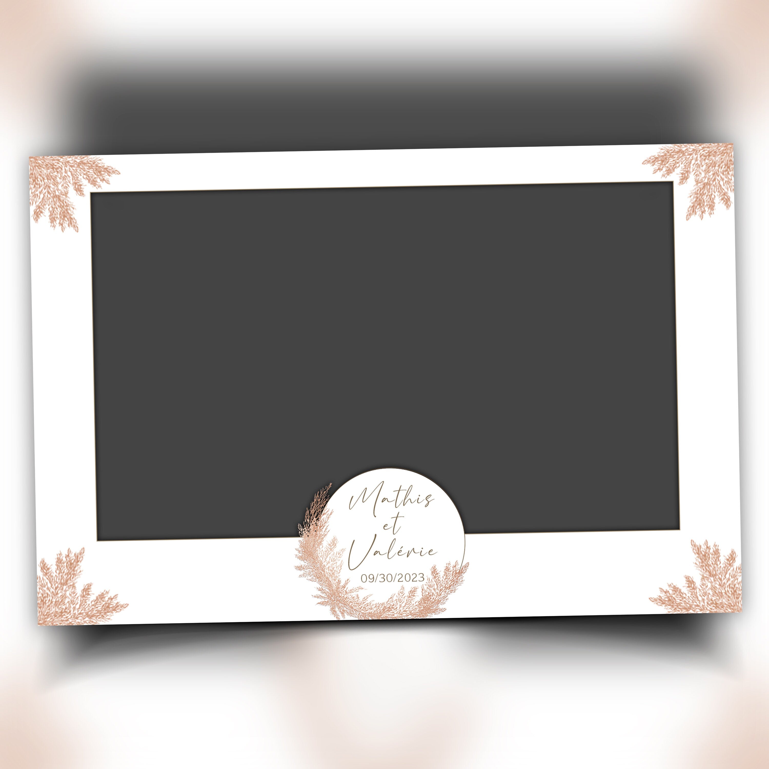 Boho Wedding Photo Booth Template 4x6 Blush Pampas Photobooth Mirror Booth Salsa Touchpix Dark Room booth