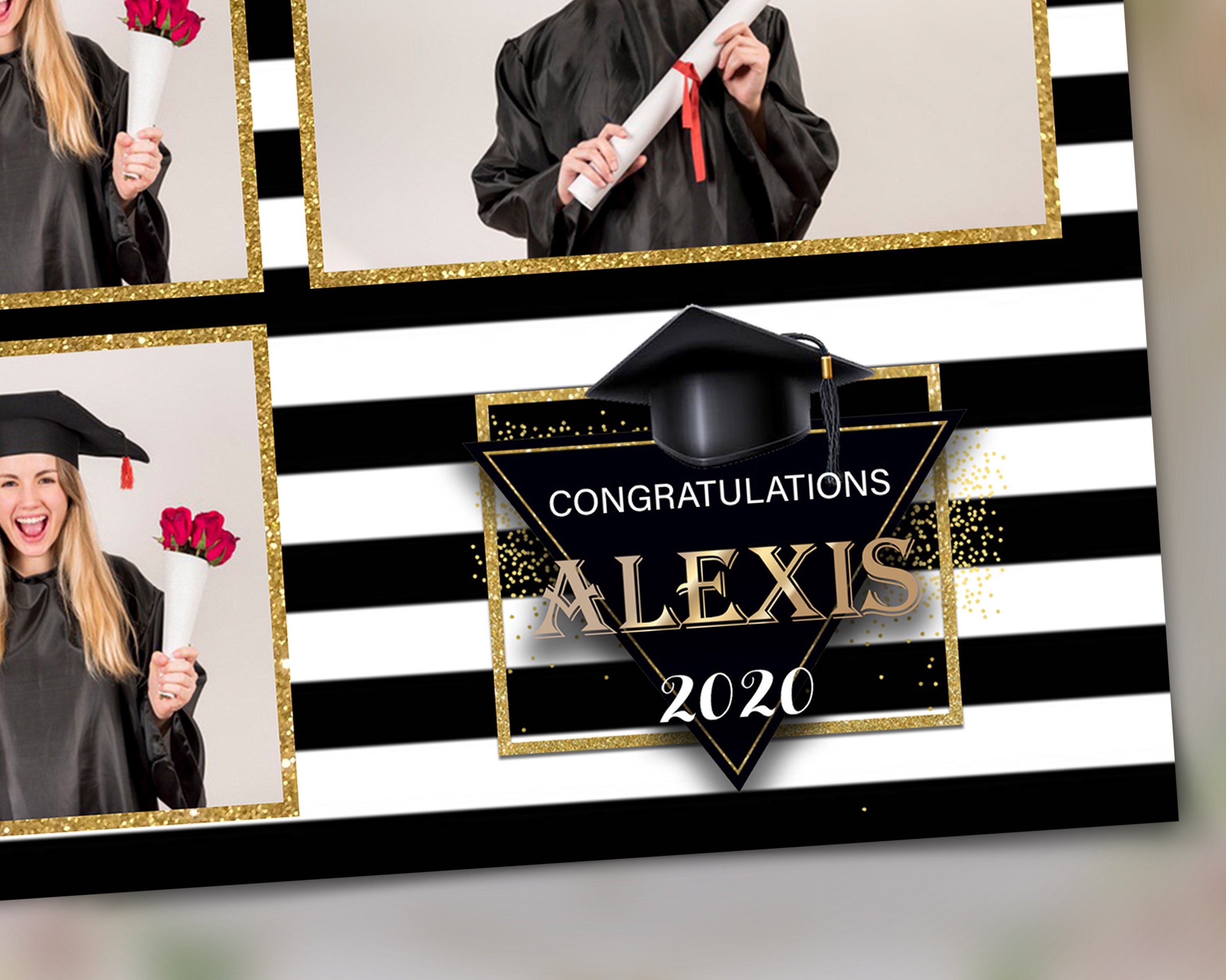 Photobooth Template Graduation Ceremony 4x6 Photobooth Template for photo booth PNG PSD XBDR 2020