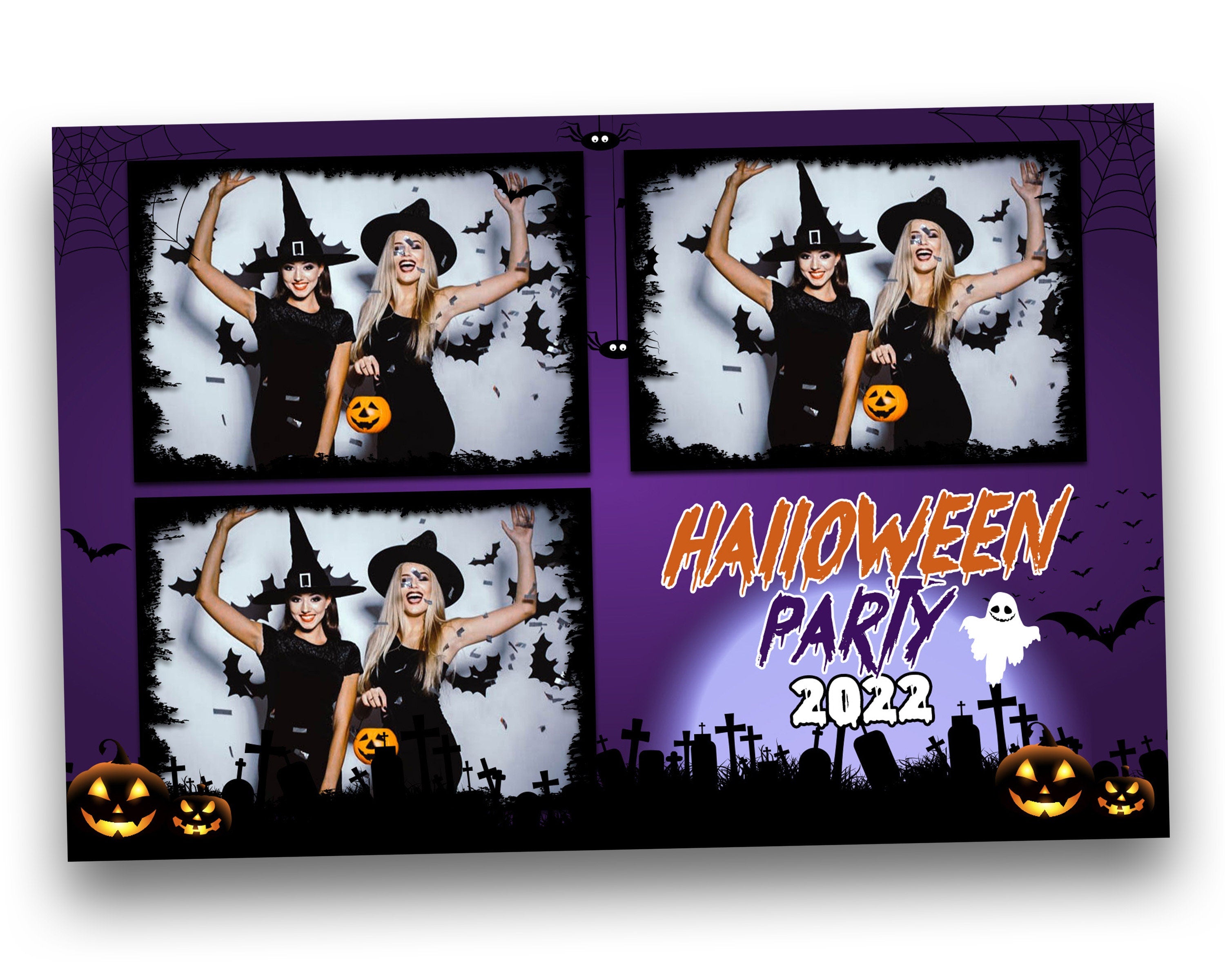 Halloween Photo Booth Template, Halloween 2024 Photobooth, Pumpkin, Hallows Day Template 199