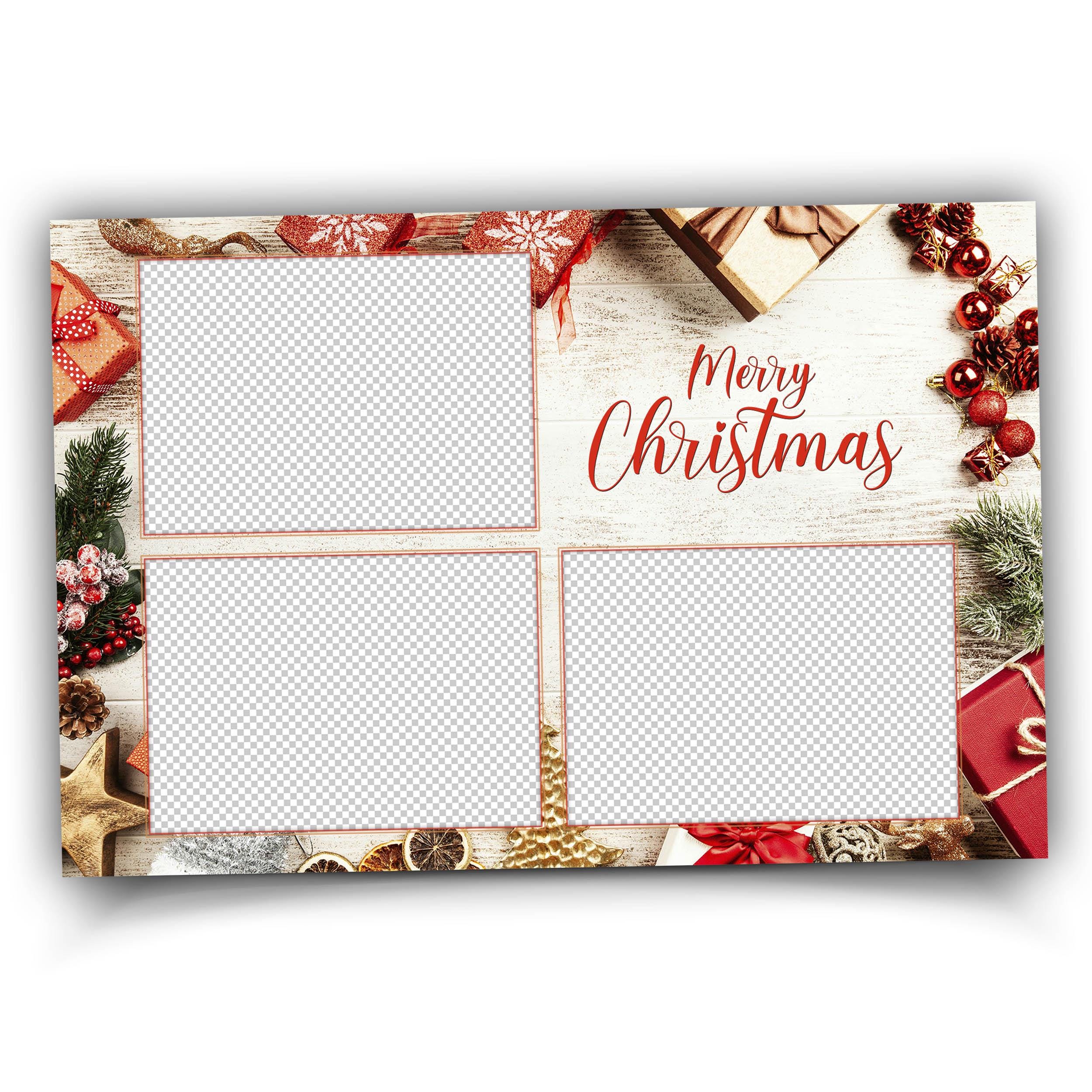 Christmas Photobooth Template Happy Holiday Party Merry Christmas Gold Xmas Photo booth Template 1420