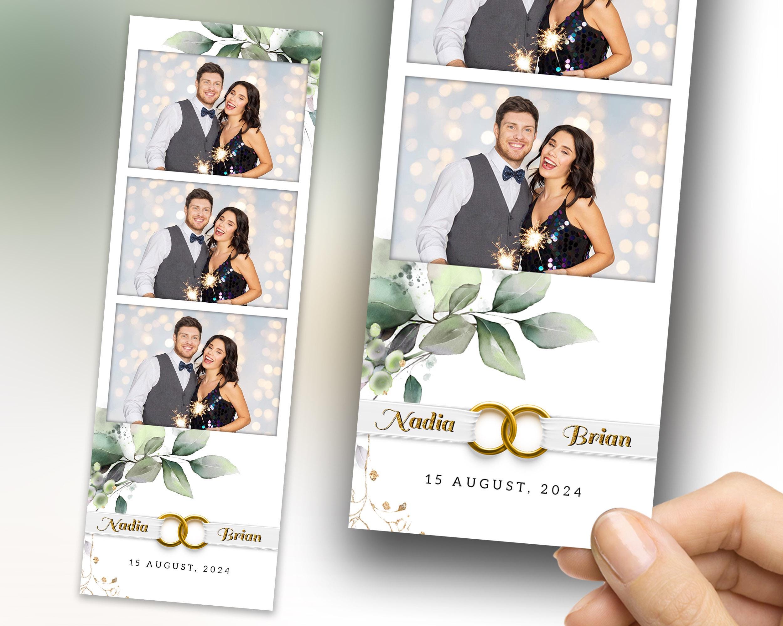 Bridal Shower Photo Booth Template, Wedding Photobooth, Anniversary, Greenery 657