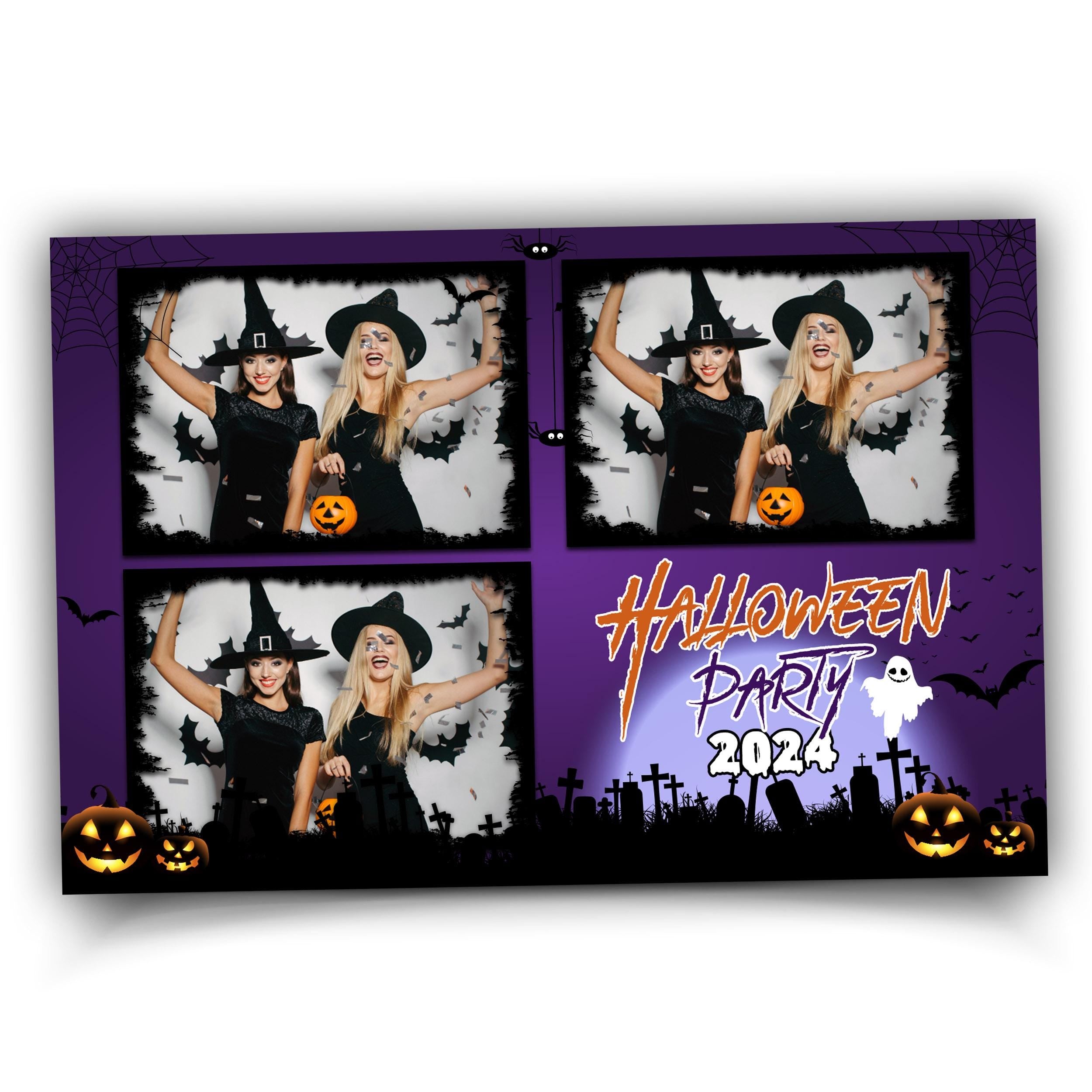 Halloween Photo Booth Template, Halloween 2024 Photobooth, Pumpkin, Hallows Day Template 199