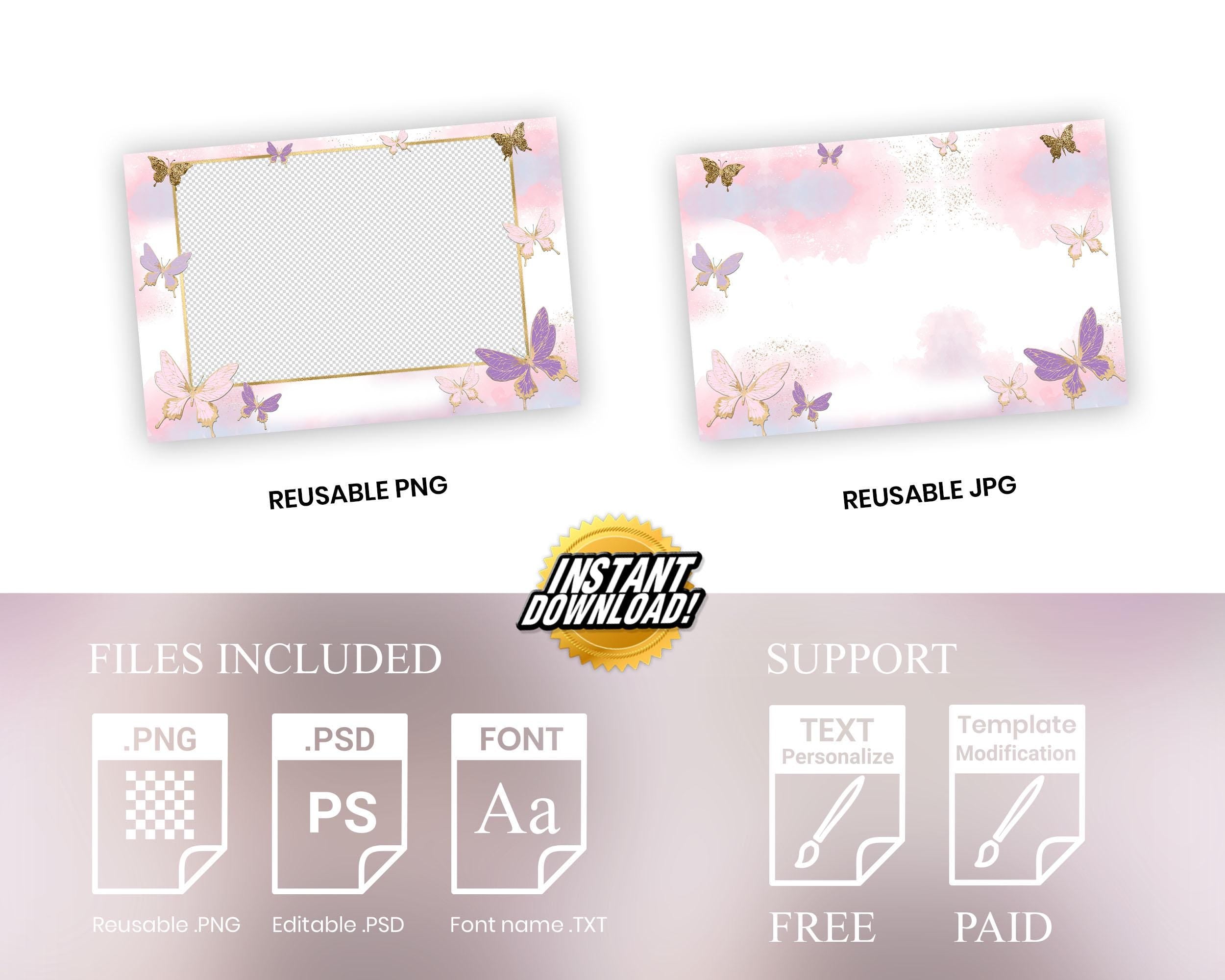 Baby Shower Photobooth Template, Baby Shower Photo Booth Overlay 659