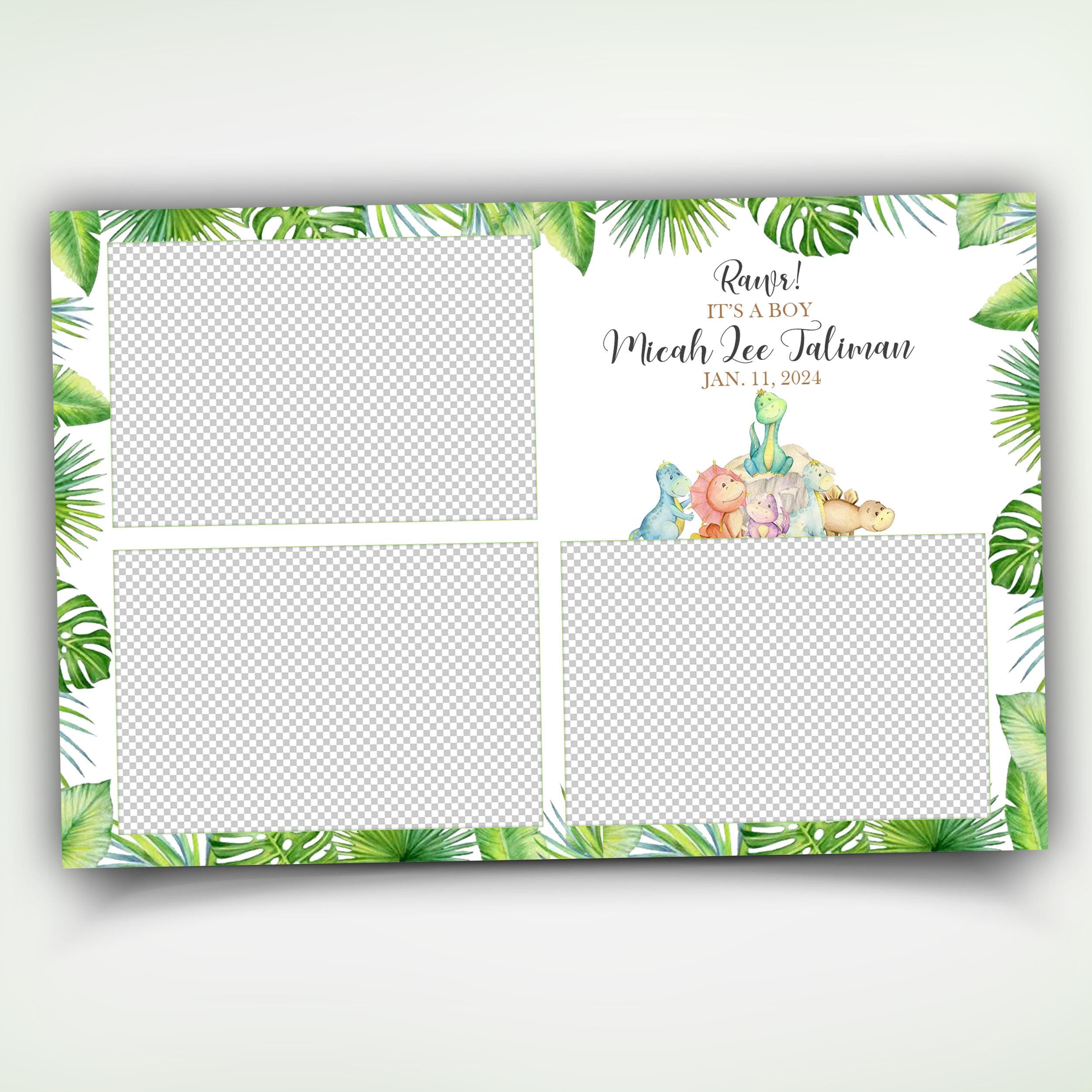 It's a Boy Dinosaur Baby Shower Photo Booth Template | Dino Baby Shower Photobooth Template 1465