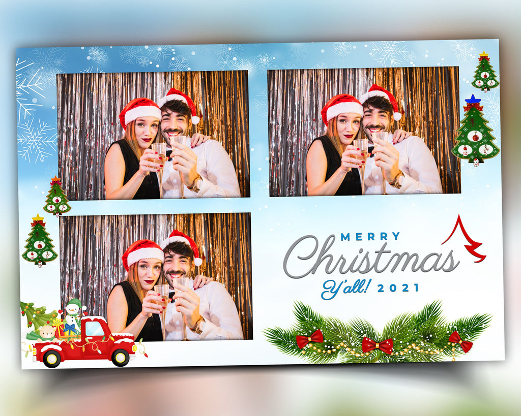 Christmas Photobooth Template, Merry Christmas and New Year 2022, 4x6 Xmas Photobooth Template
