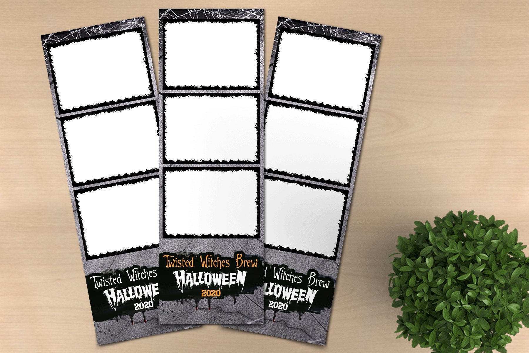 Halloween Photo Booth Template 2x6 Photobooth Pumpkin Template Strip