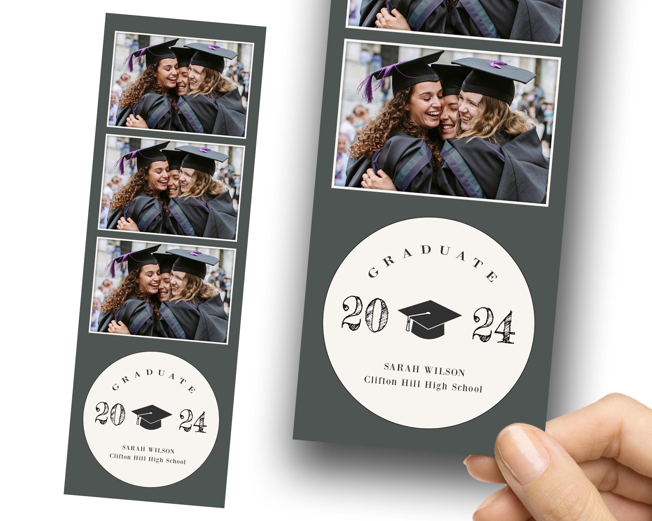 Graduation Photo Booth Template, Graduation Photobooth Template, Class of 2024, Prom 2024, Grad 1069