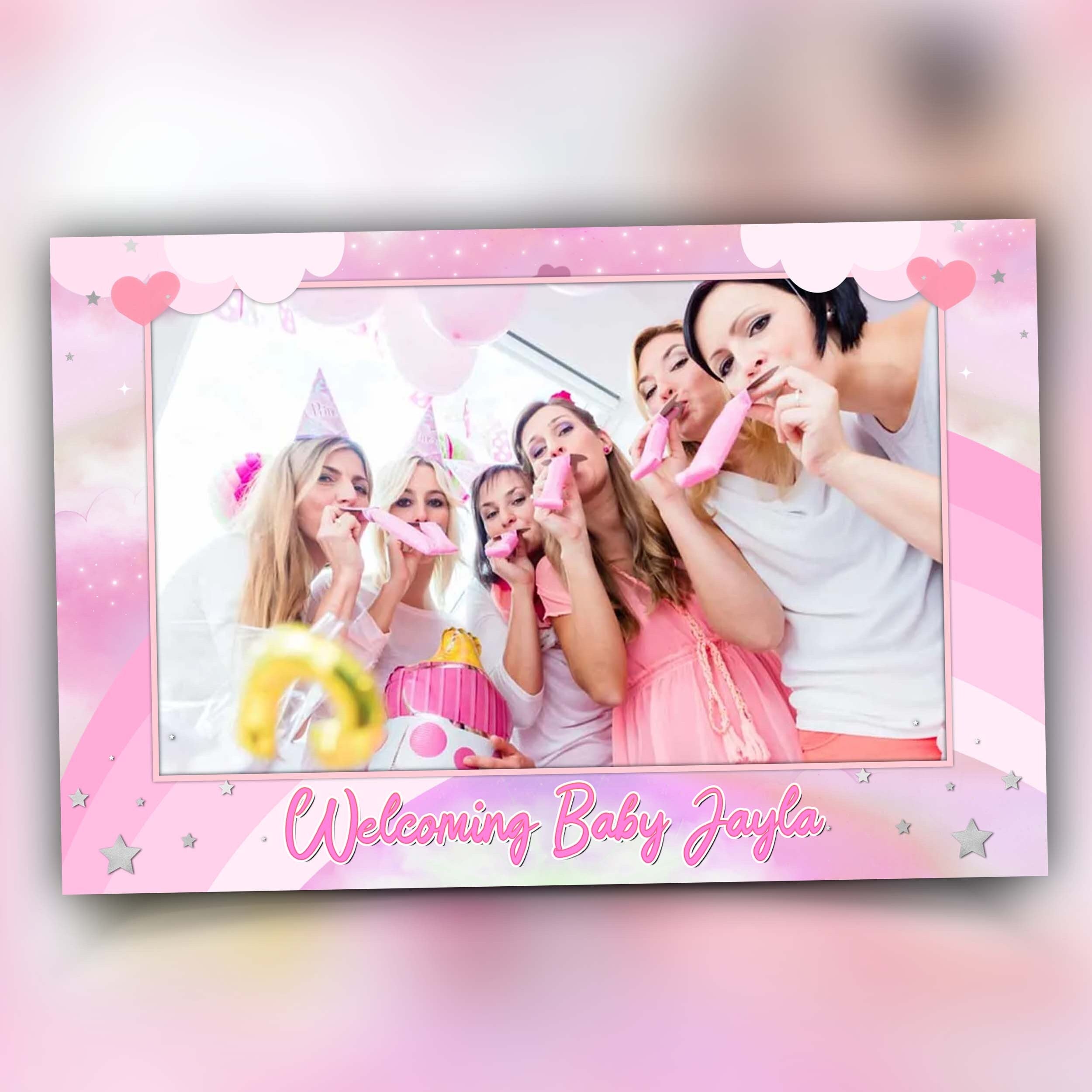 Photo Booth Template Baby Shower Birthday Welcomimg Bearly Wait Photobooth Template