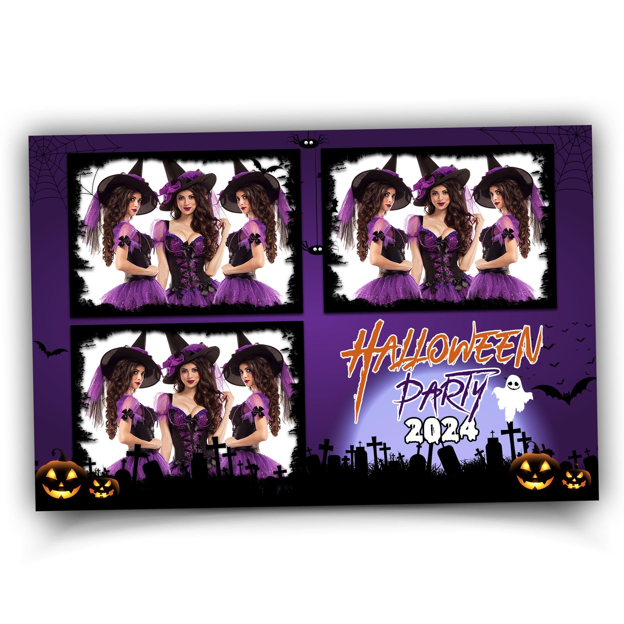 Halloween Photo Booth Template, Halloween 2024 Photobooth, Pumpkin, Hallows Day Template 199