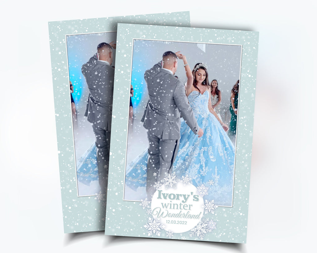Photo Booth Template, Winter Wonderland, Winter Carnival 2021 4x6 Single photo