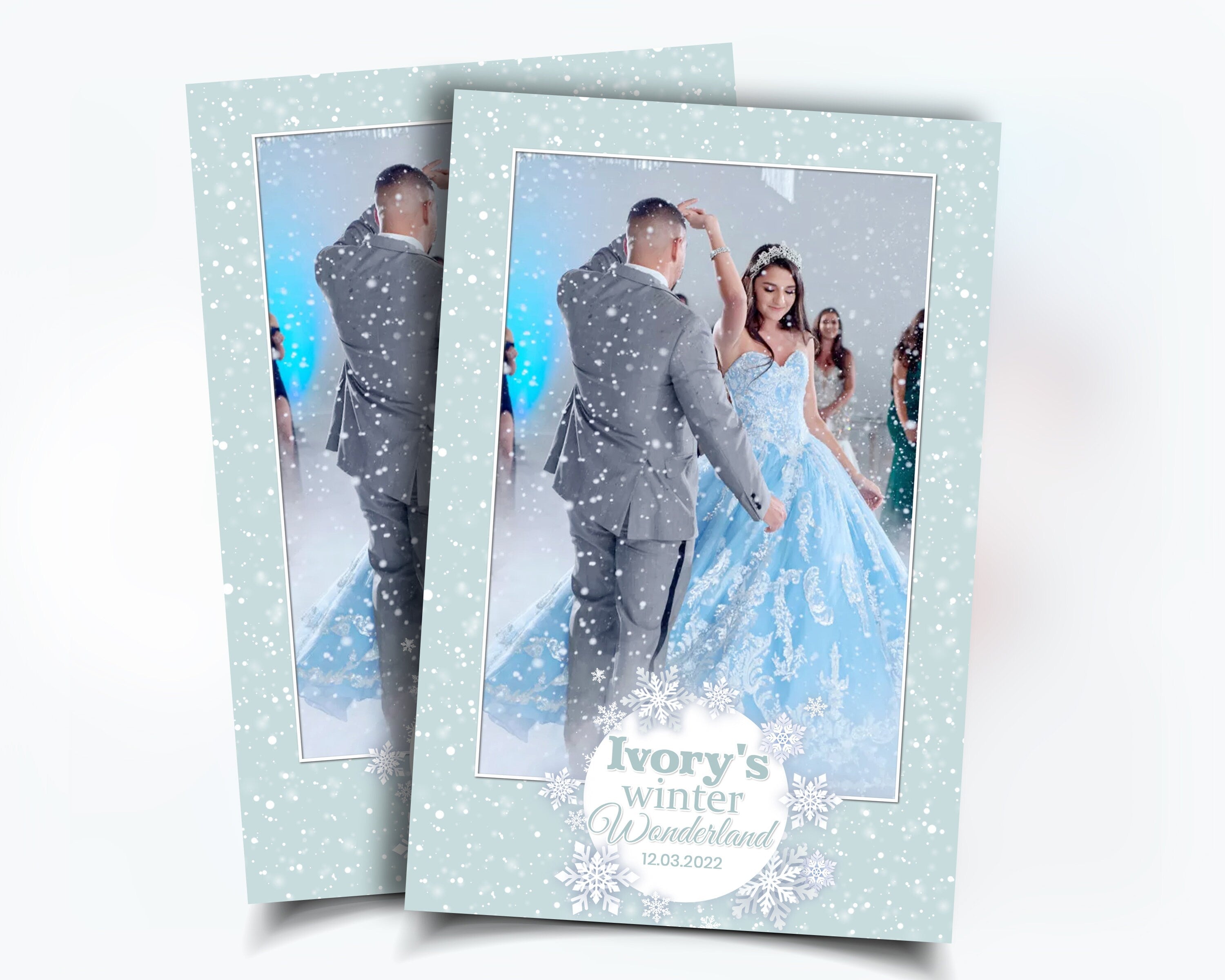 Photo Booth Template, Winter Wonderland, Winter Carnival 2021 4x6 Single photo
