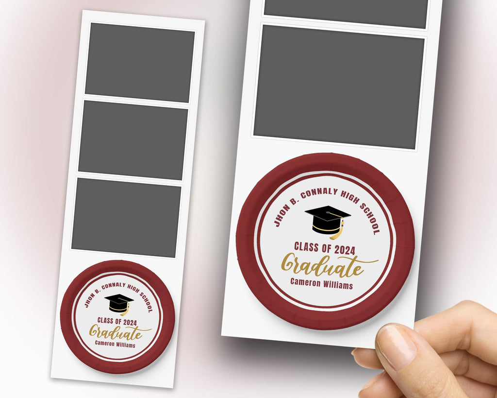 Graduation Photo Booth Template, Graduation Photobooth Template, Class of, Prom, Maroon 1100