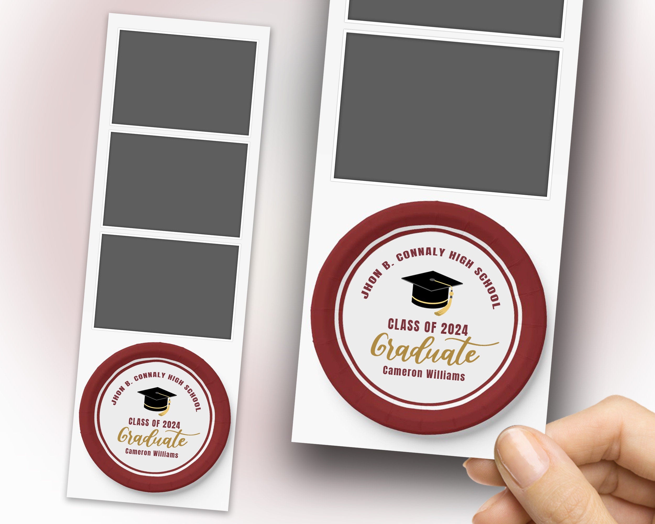 Graduation Photo Booth Template, Graduation Photobooth Template, Class of, Prom, Maroon 1100