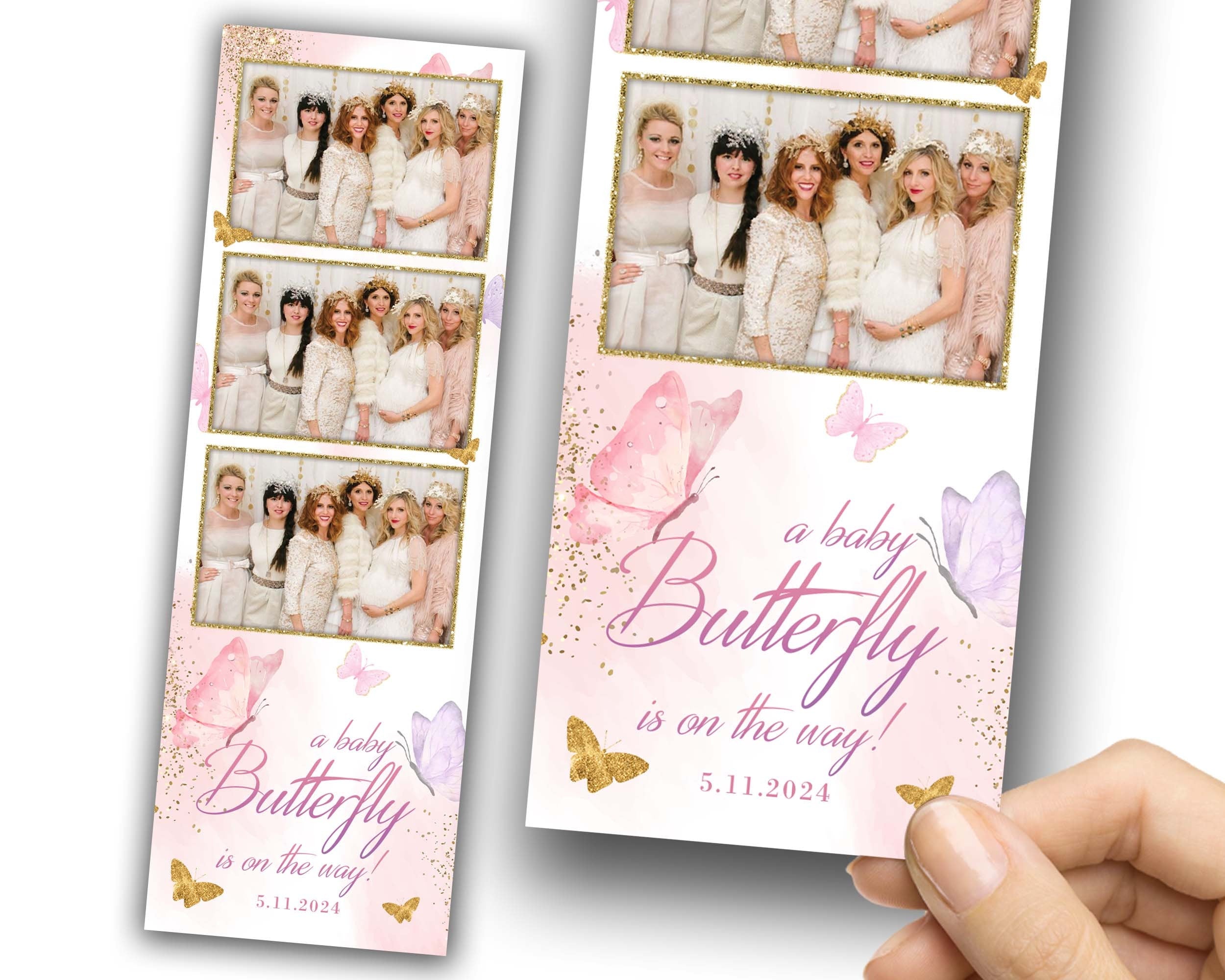 Butterfly Photo Booth Template, Baby Shower, Birthday, Mis Quince, Bearly Wait, Quinceañera Photobooth, XV, Bday, Quinceanera, Sweet 16