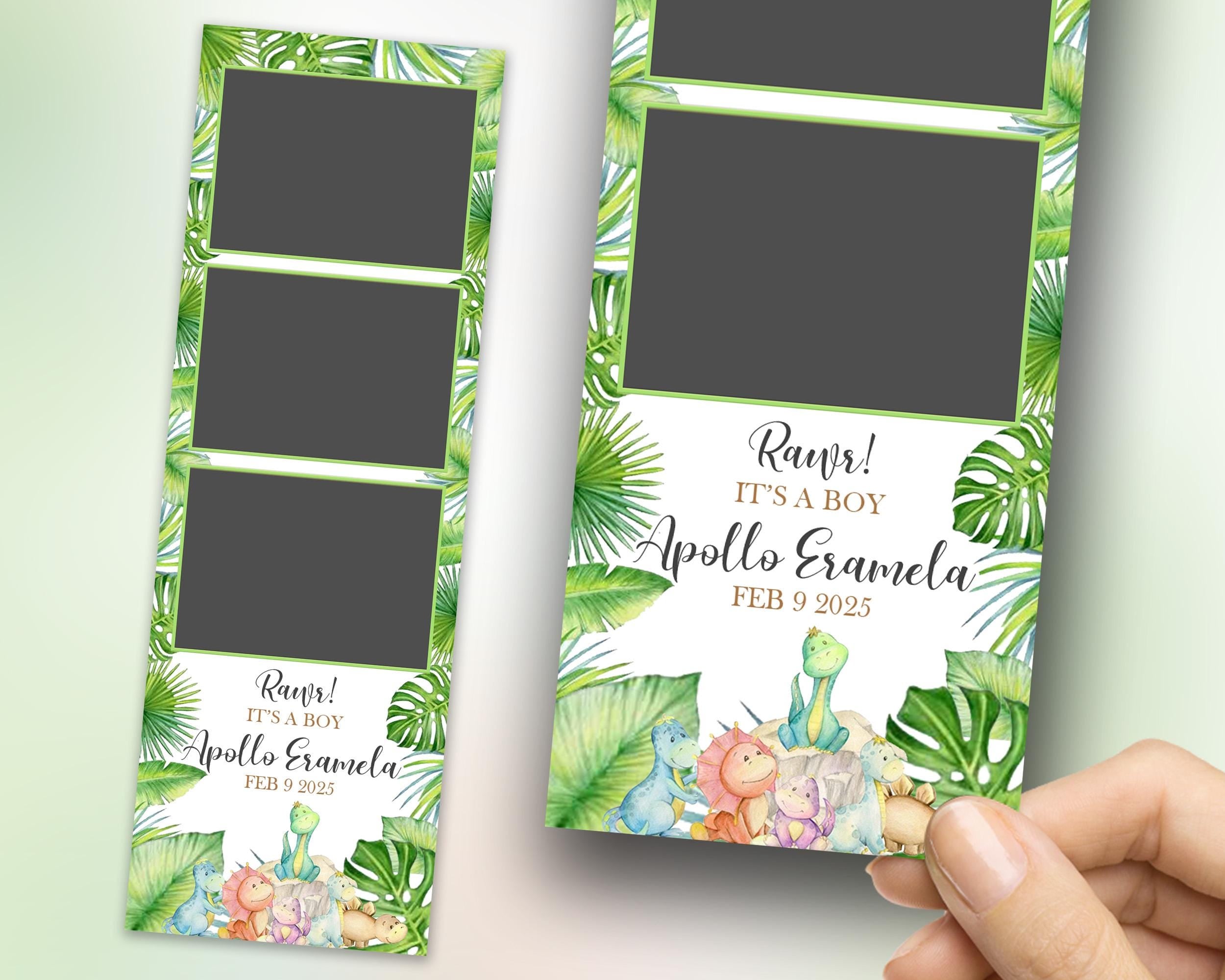 It's a Boy Dinosaur Baby Shower Photo Booth Template | Dino Baby Shower Photobooth Template 1465