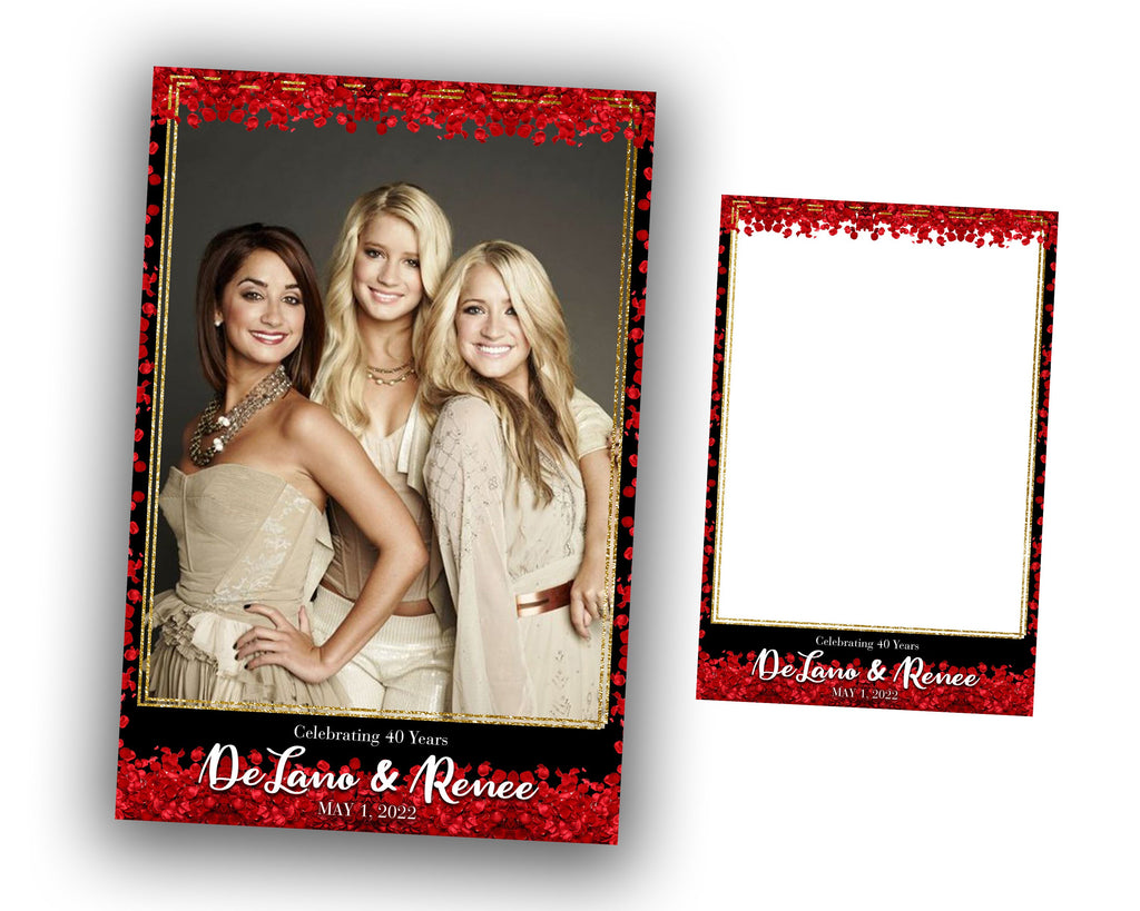 Wedding Photo booth template, Floral Photobooth Template, 4x6 Wedding Photo booth Template, Sweet Sixteen, Sweet 16, Bridal Shower