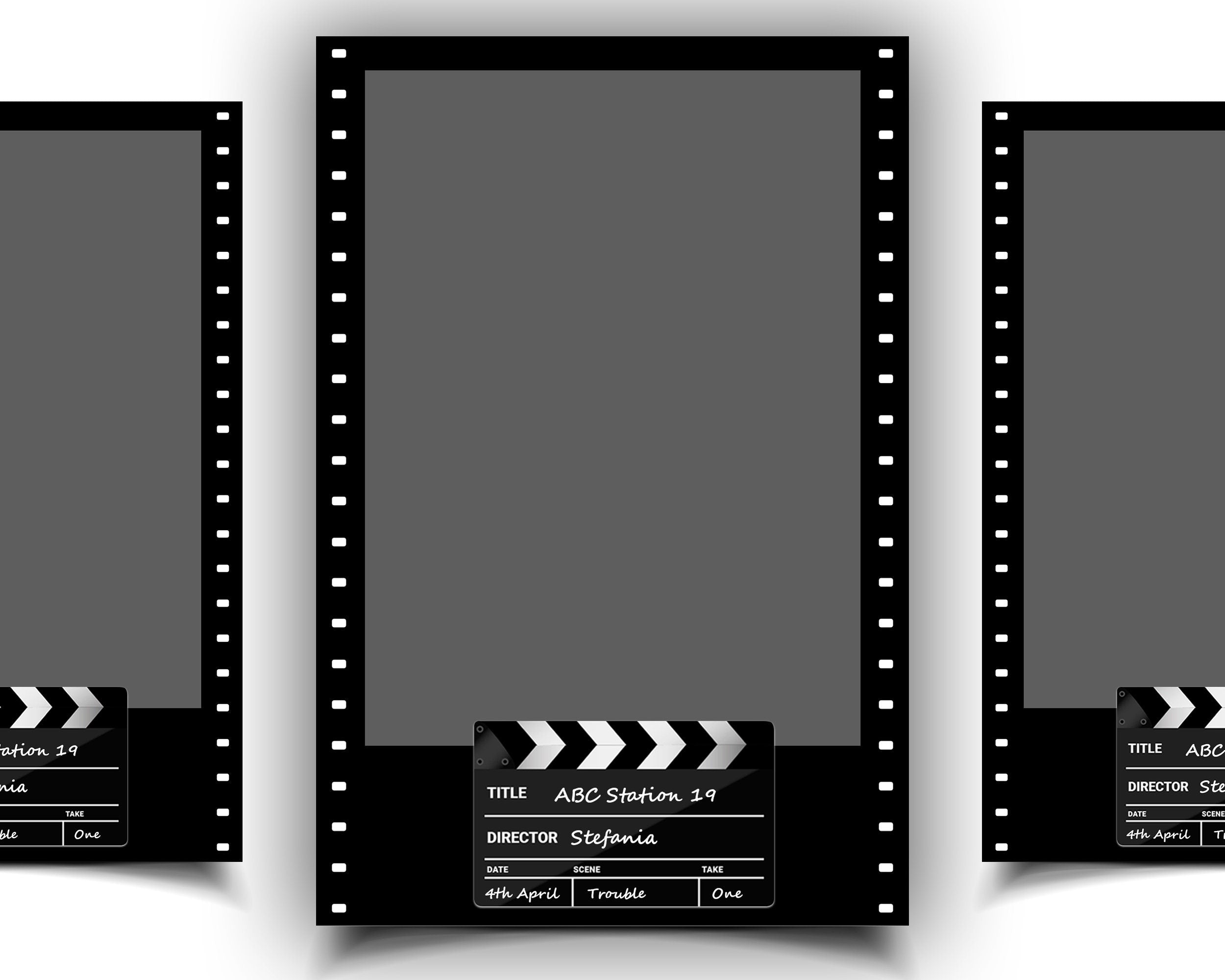 Camera Roll Frames Photobooth Template, Birthday, Party, Wedding, Bridal Shower, Cinema, Movie, Film, photo booth template 167