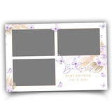 Baby Shower Photobooth Template, Baby Shower Photobooth Template, Sweet 16 Purple Butterfly, Quinceanera Birthday Photo booth Template 1098