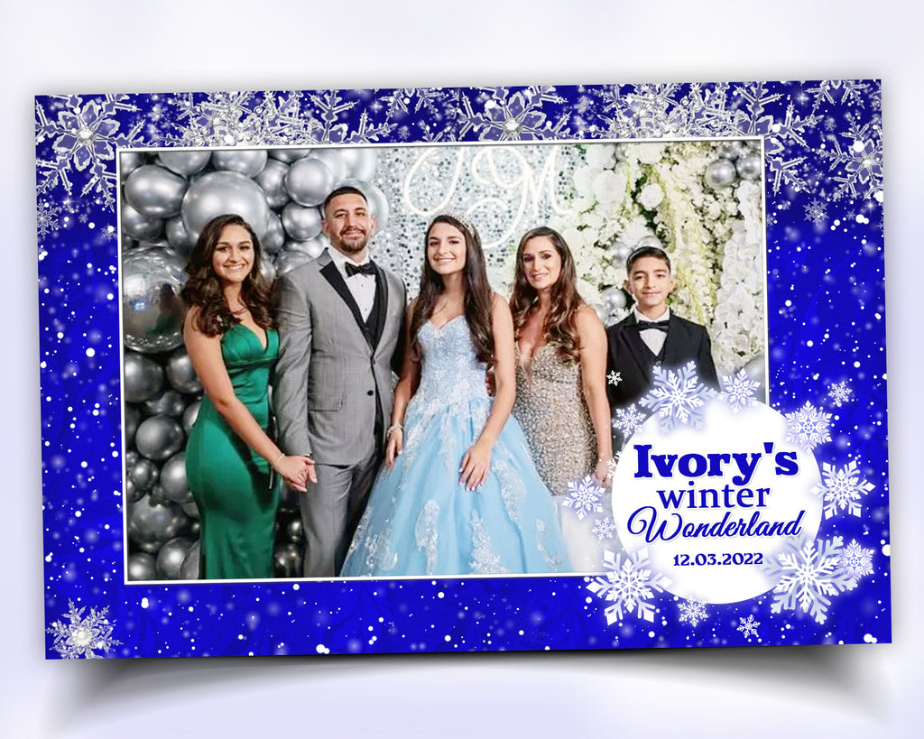 Photo Booth Template, Winter Wonderland, Winter Carnival 2021 4x6 Single photo