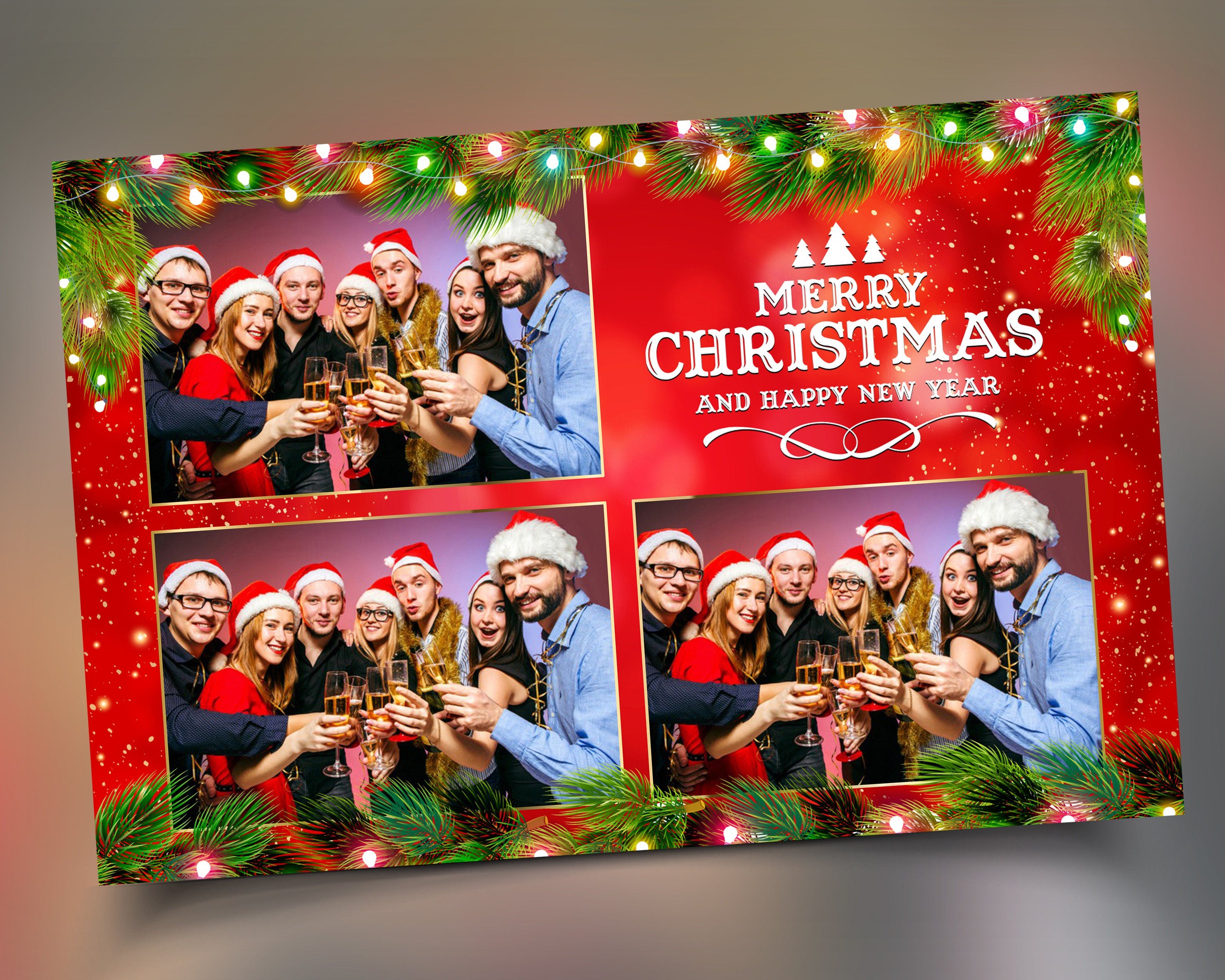 Christmas Photo Booth Template Merry Christmas Holiday New Year Xmas Photobooth Christmas Day 323