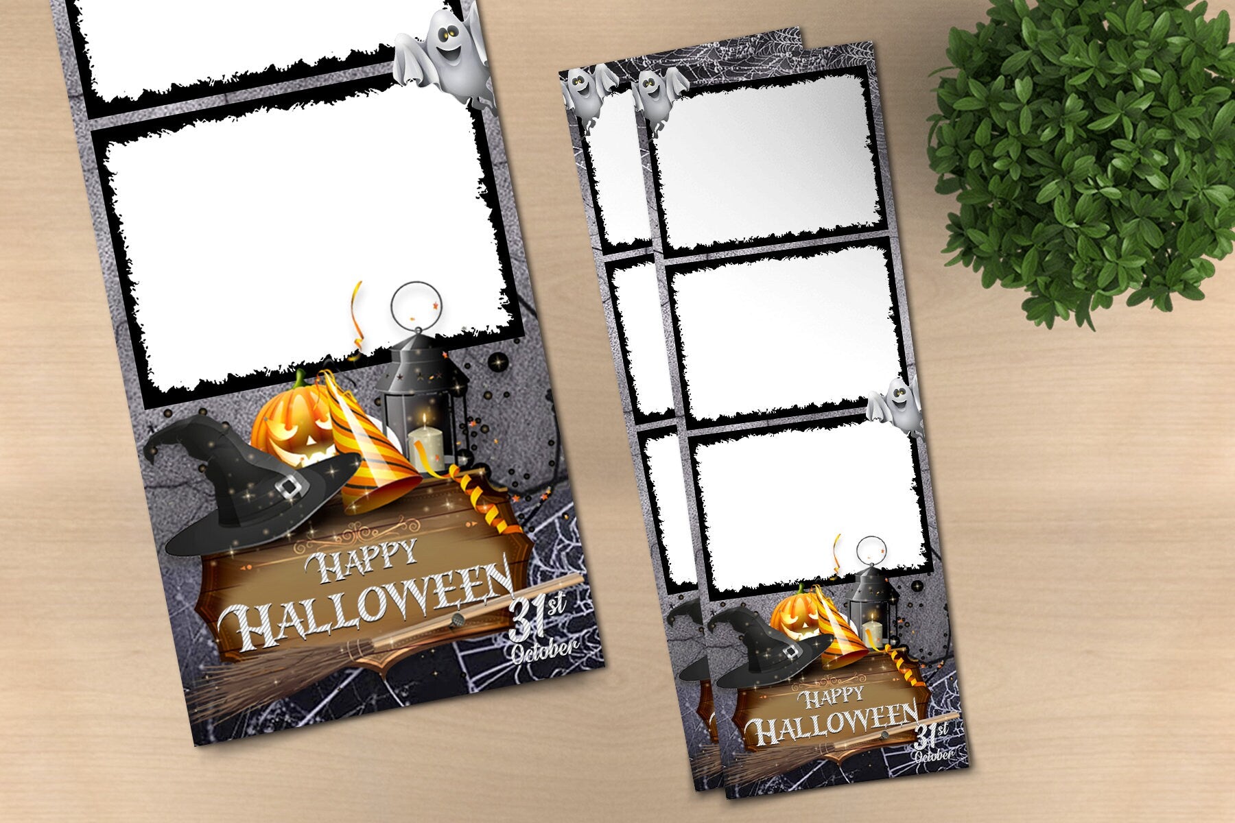 Halloween Photo Booth Template 2x6 Photobooth Pumpkin Template Strip