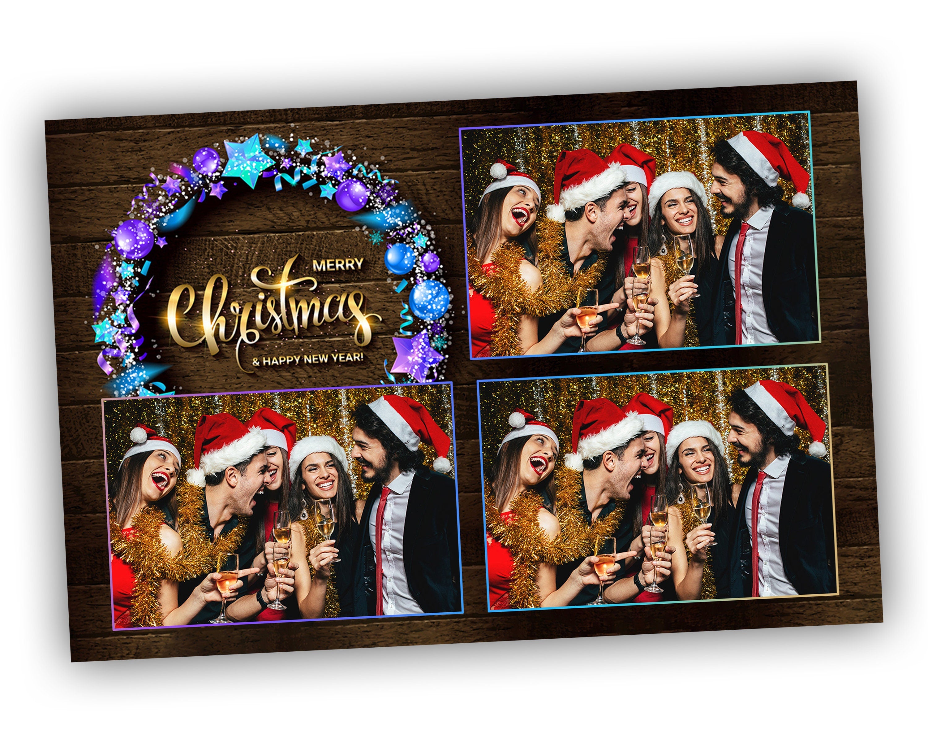 Holilday Photo Booth Template Merry Christmas New Year Party Photobooth Mirror Salsa Touchpix Darkroom ipad