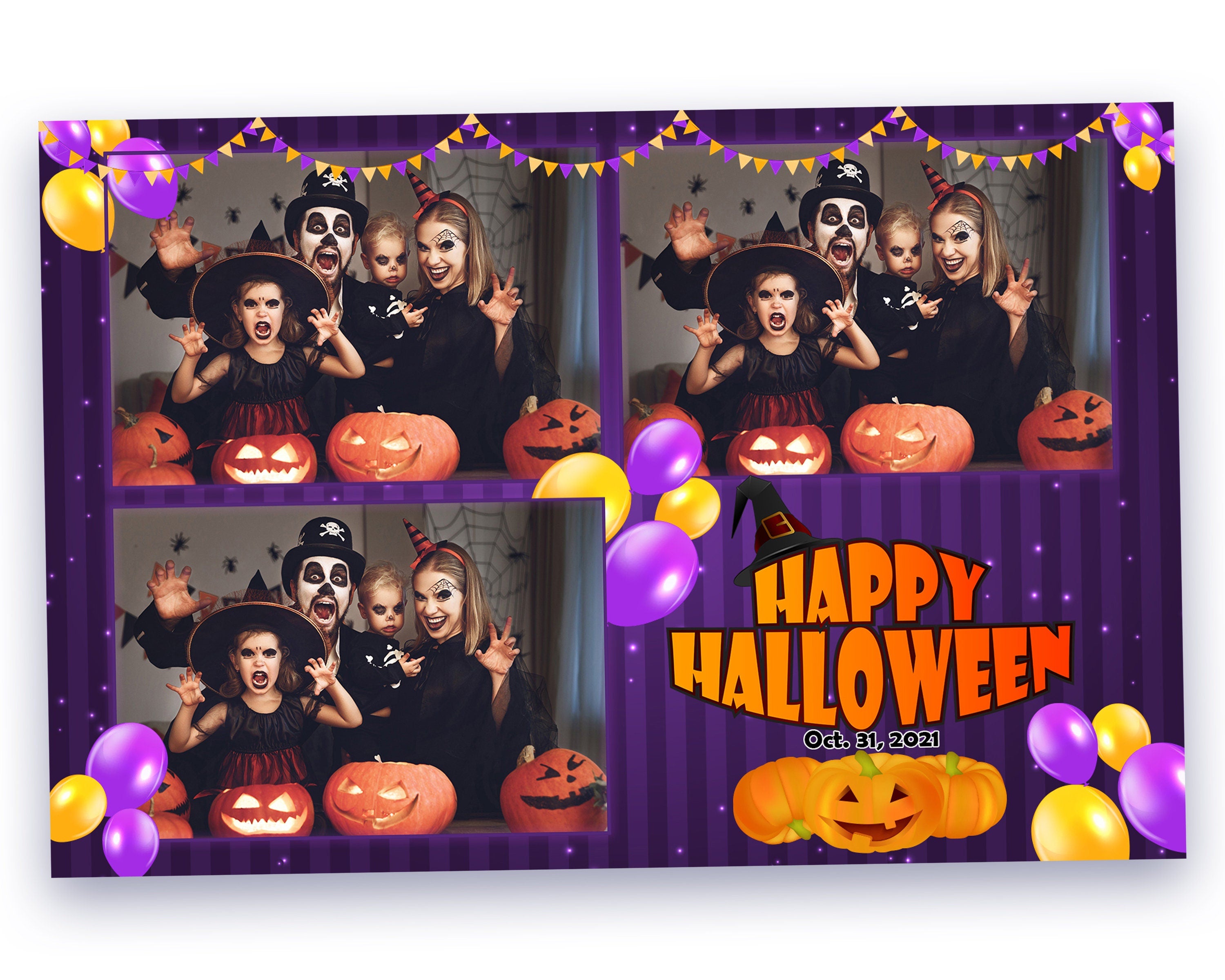 Halloween Photo Booth Template 4x6 Photobooth Pumpkin Template