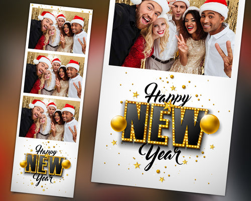 2023 New Year Photo Booth Template, Party, Holiday Party, Festival Celebration Photo Booth Template Happy New Year