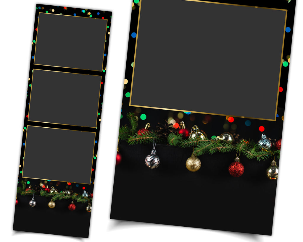 Merry Christmas Party Holiday Party New Year Photo Booth Template Festival Celebration Photobooth 2x6 Darkroom Mirror Salsa Touchpix 360