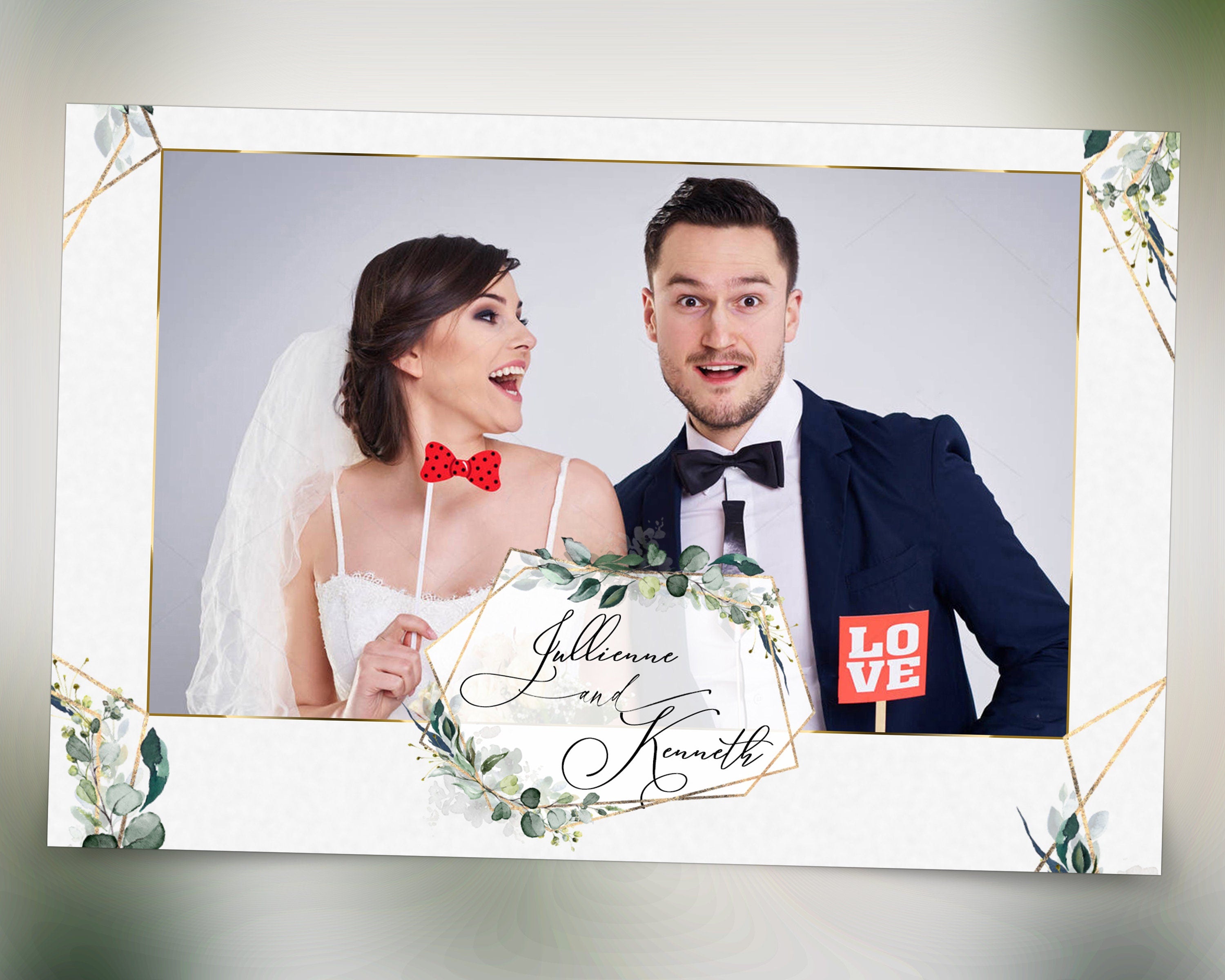 Wedding Photo Booth Template, Floral Photobooth Template, 4x6 Wedding Photo booth Template, anniversary Photobooth, Bridal Shower Template