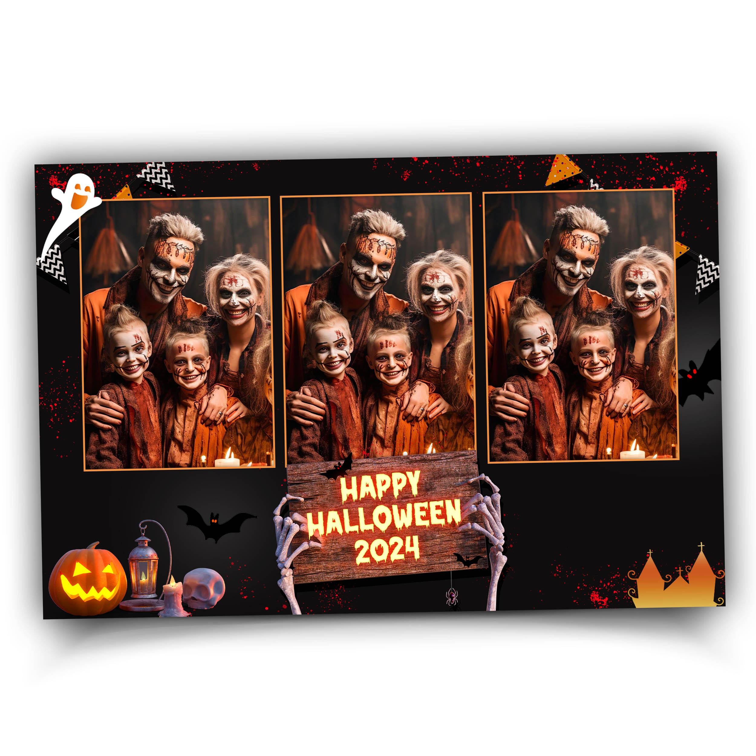 Halloween Photobooth Template, Trick or Treat, Pumpkin Photo Booth Template, Scary Halloween 2024 Party 1356