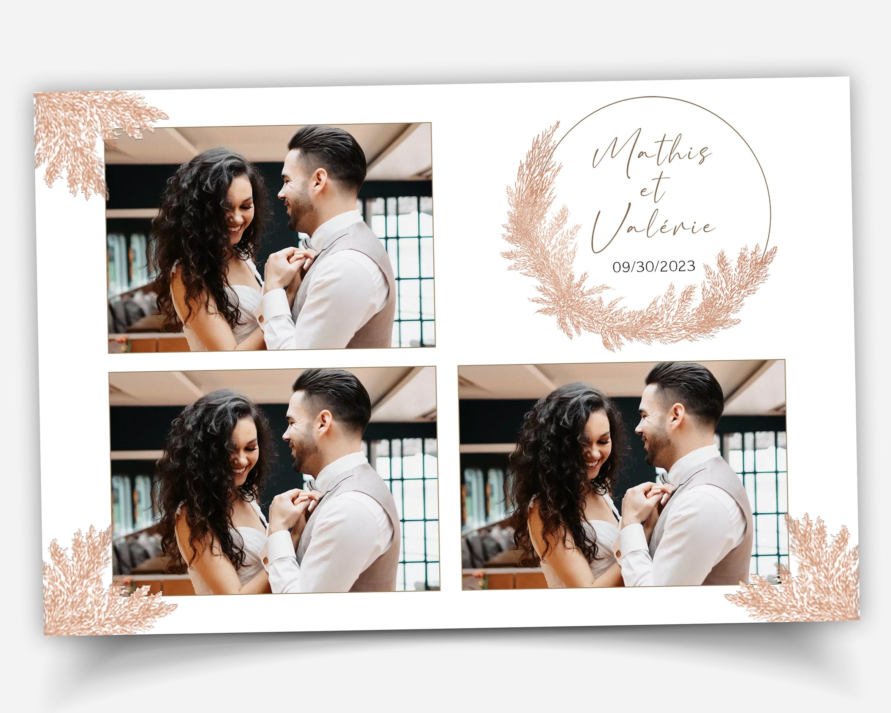 Boho Wedding Photo Booth Template 4x6 Blush Pampas Photobooth Mirror Booth Salsa Touchpix Dark Room booth